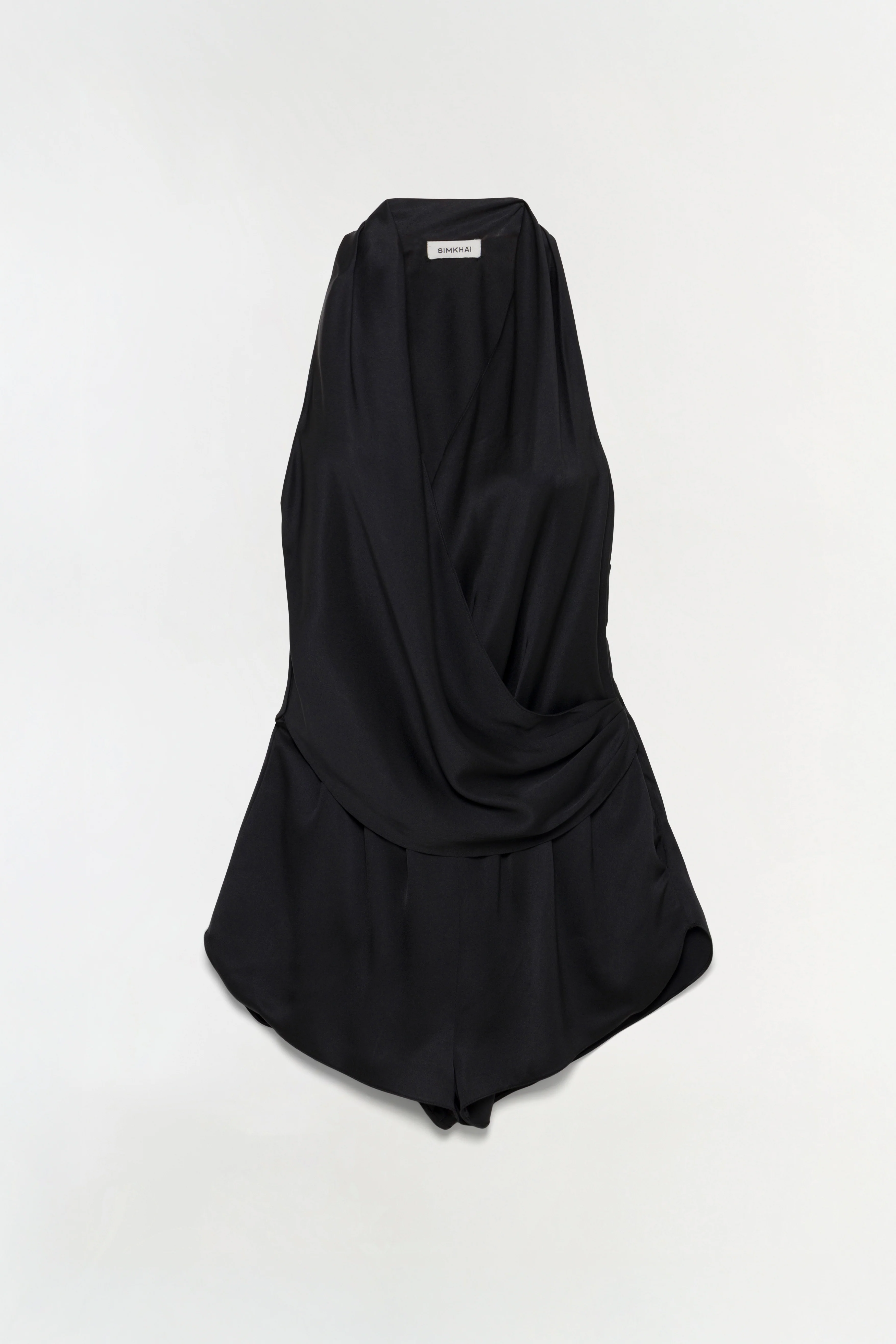 Halia Draped Satin Romper