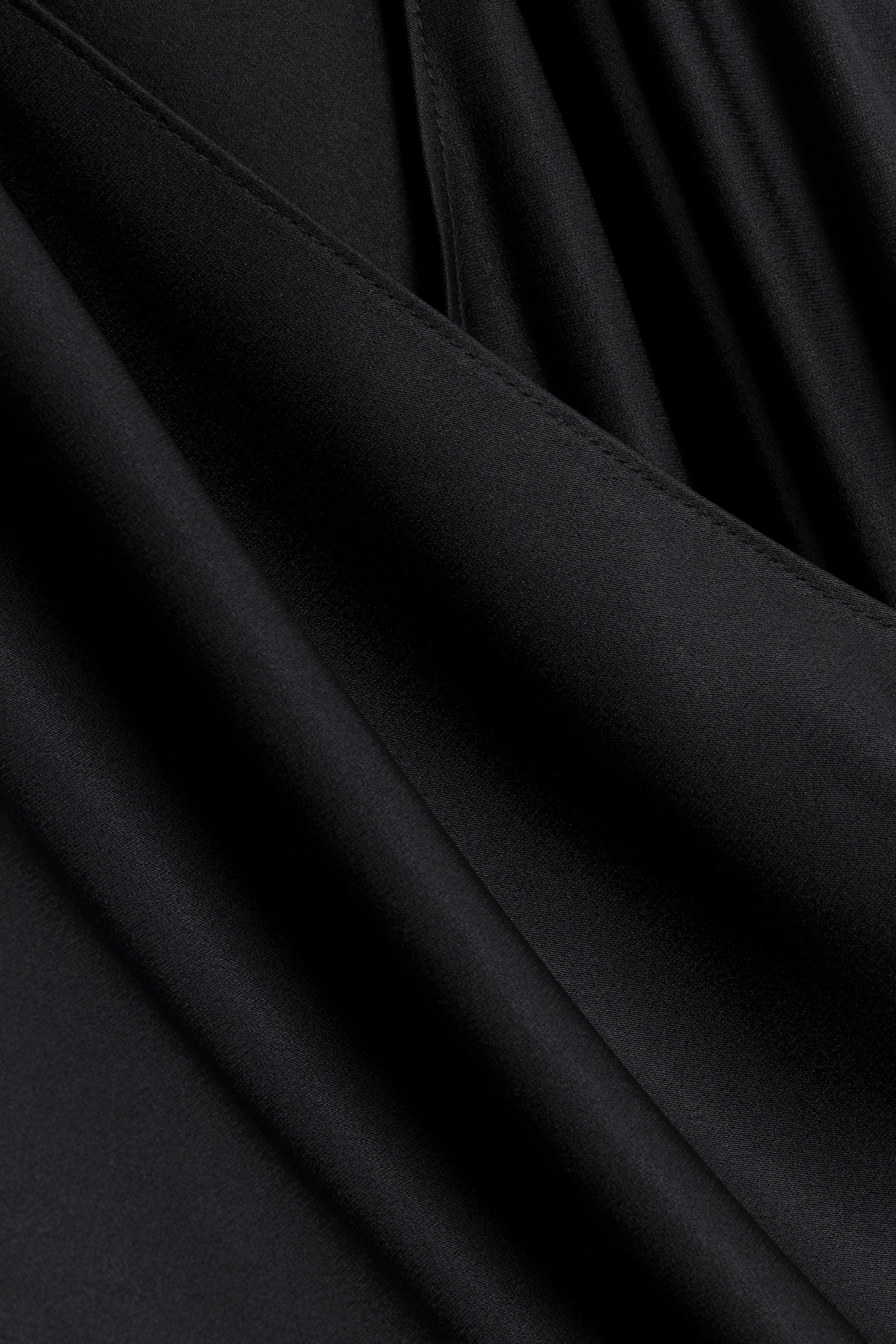 Halia Draped Satin Romper - Image 7
