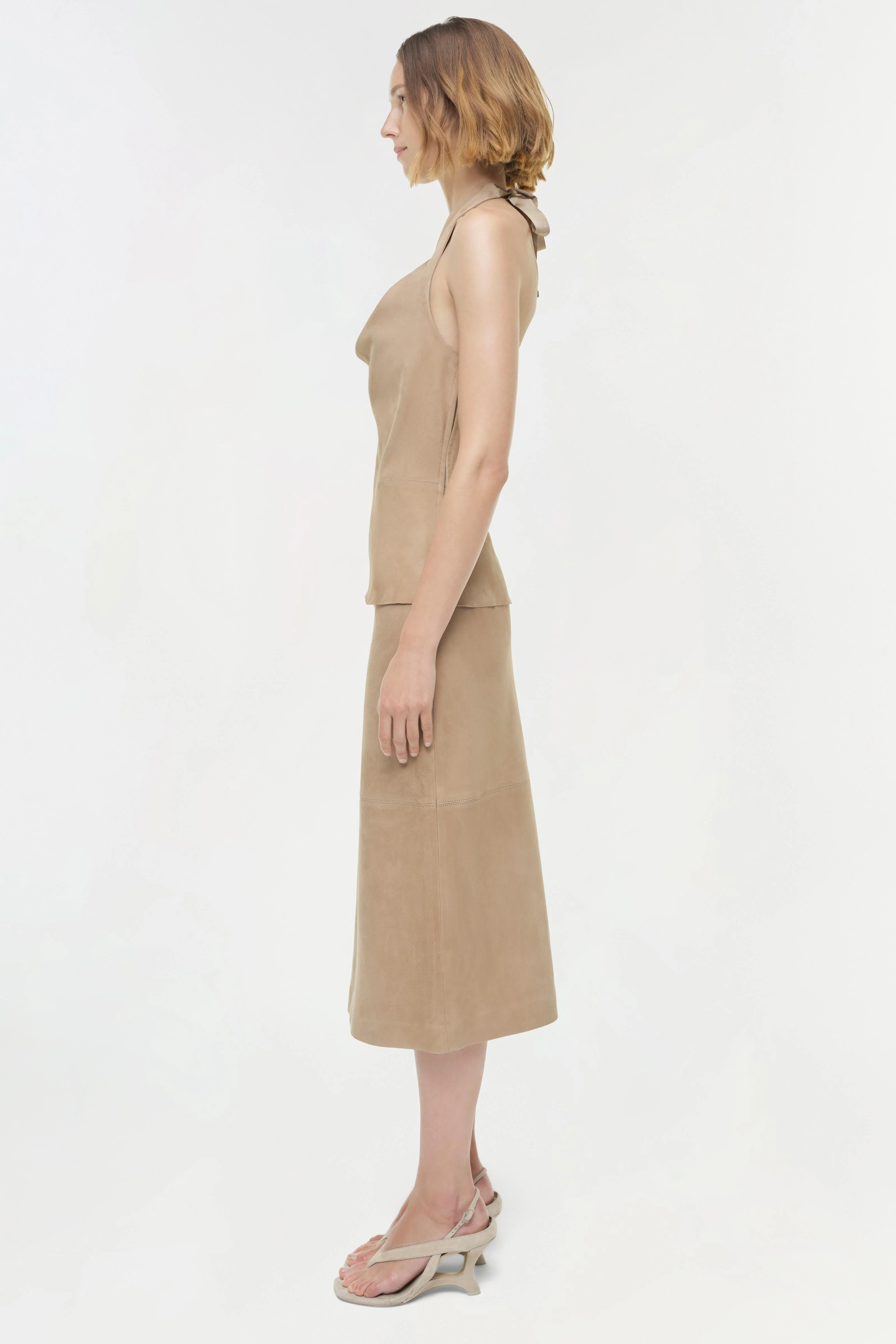 Harrison Suede Midi Skirt - Image 4