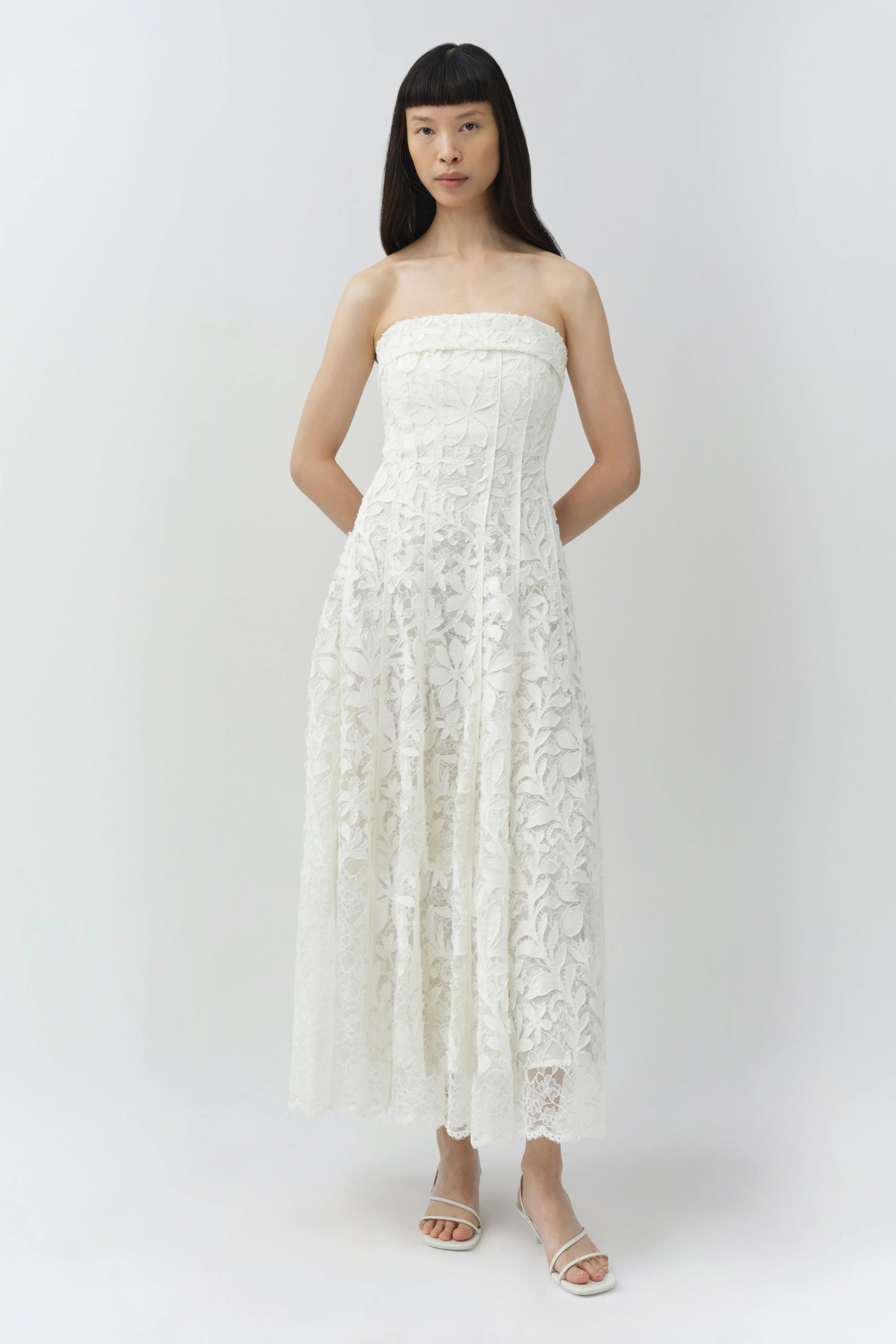 Imogen Lace Bustier Midi Dress - Image 2