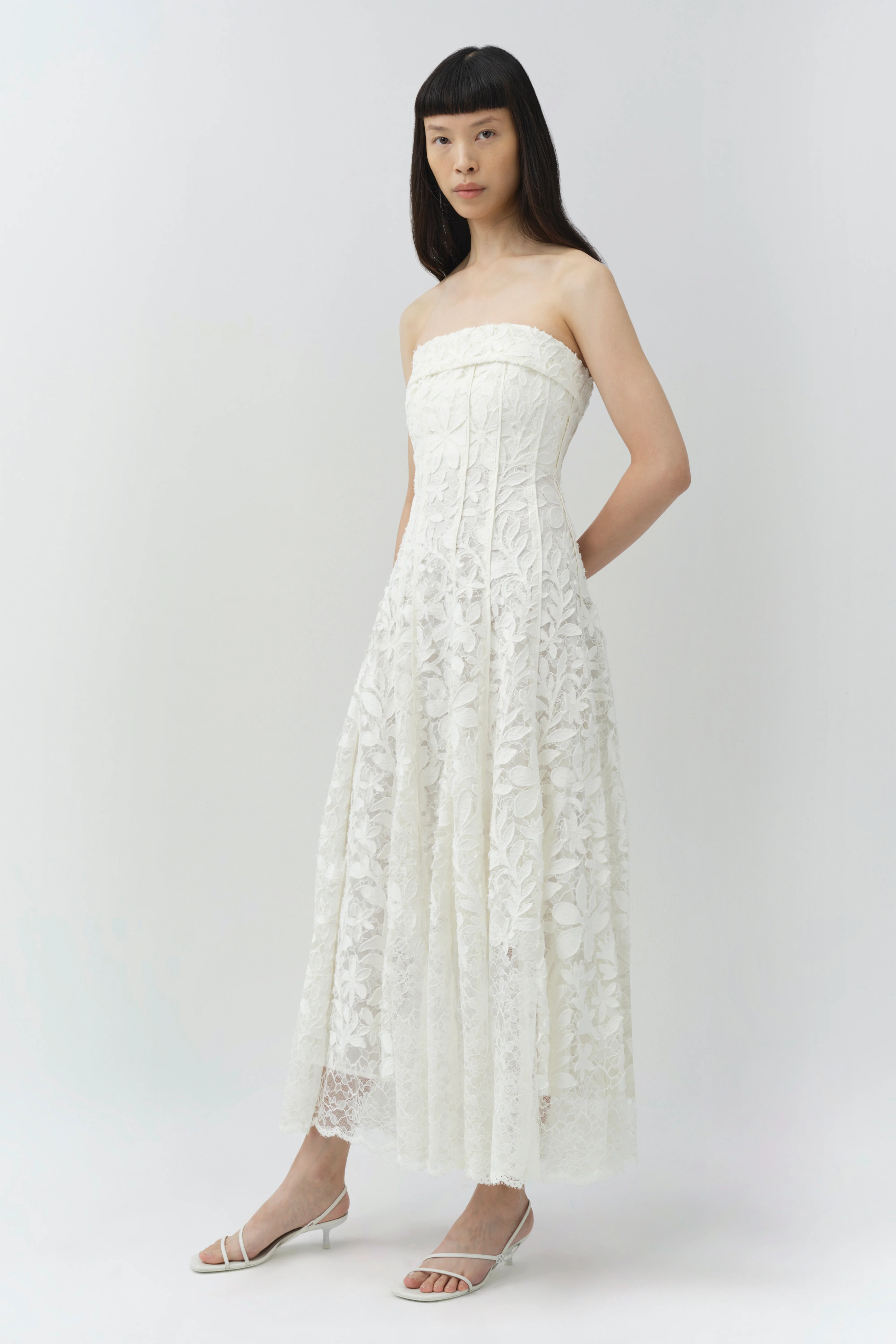 Imogen Lace Bustier Midi Dress - Image 4