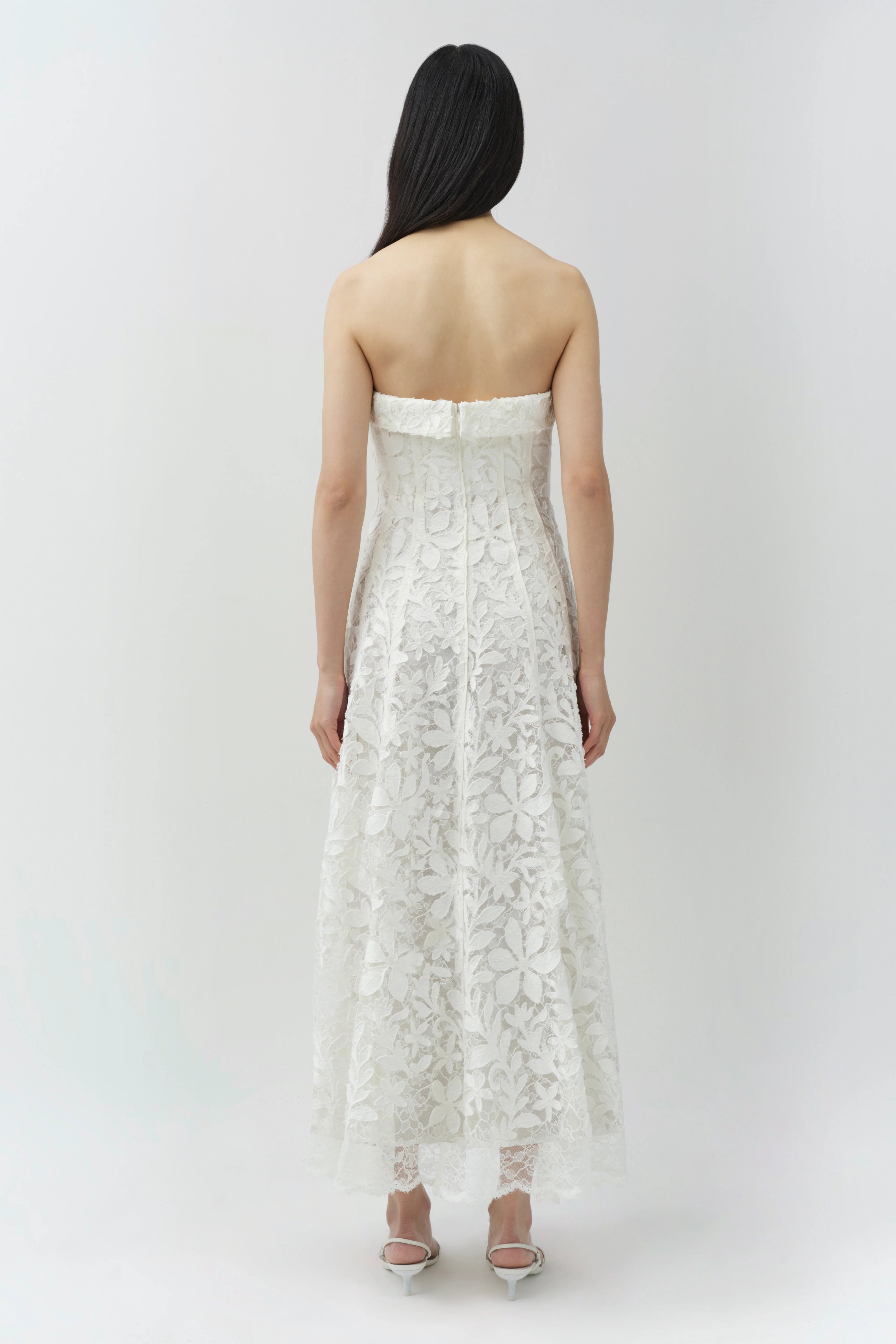 Imogen Lace Bustier Midi Dress - Image 5