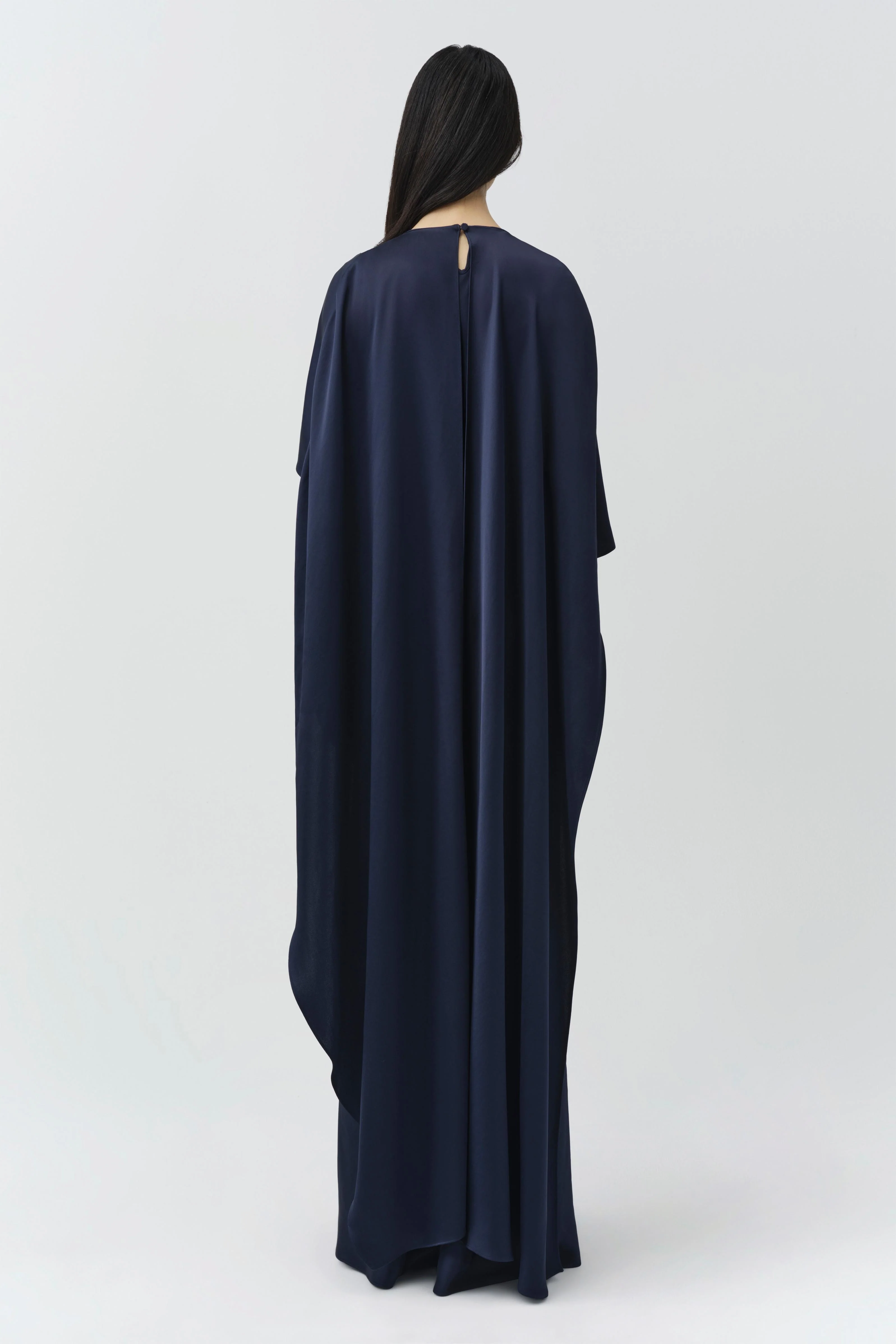 Izel Satin Cape Gown - Image 5