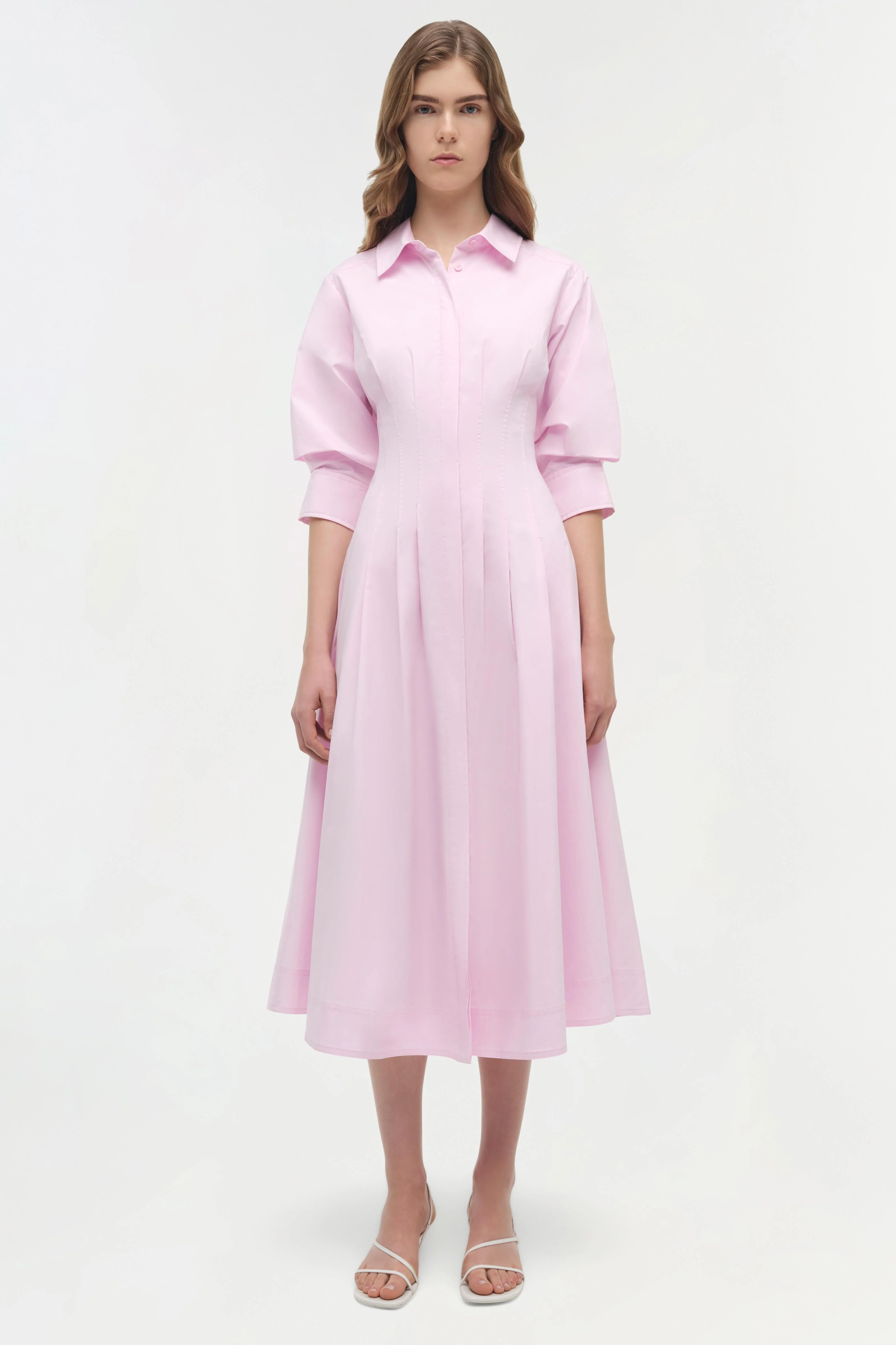 Jazz Cotton Pintuck Midi Dress - Image 6