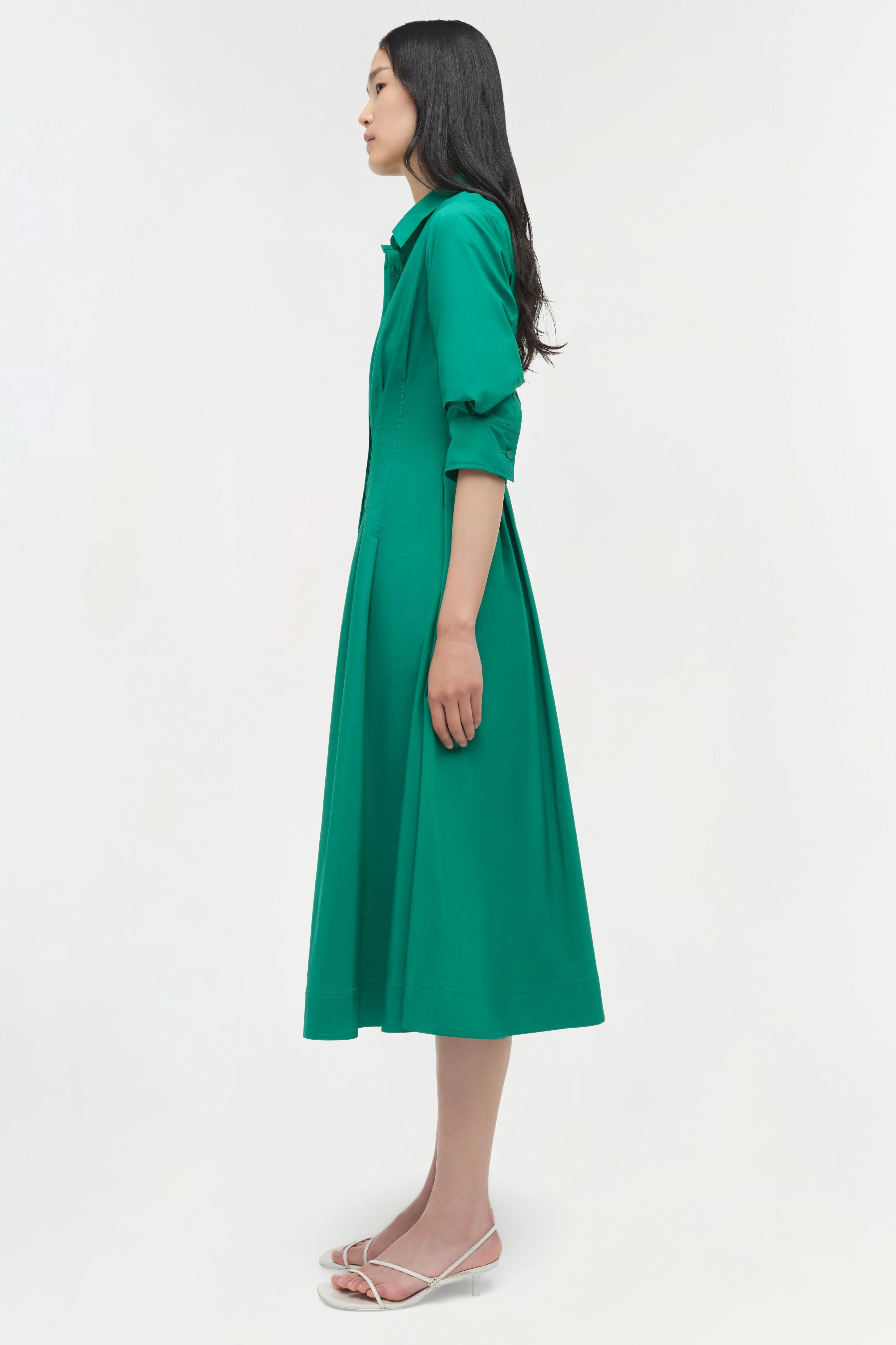 Jazz Cotton Pintuck Midi Dress - Image 4