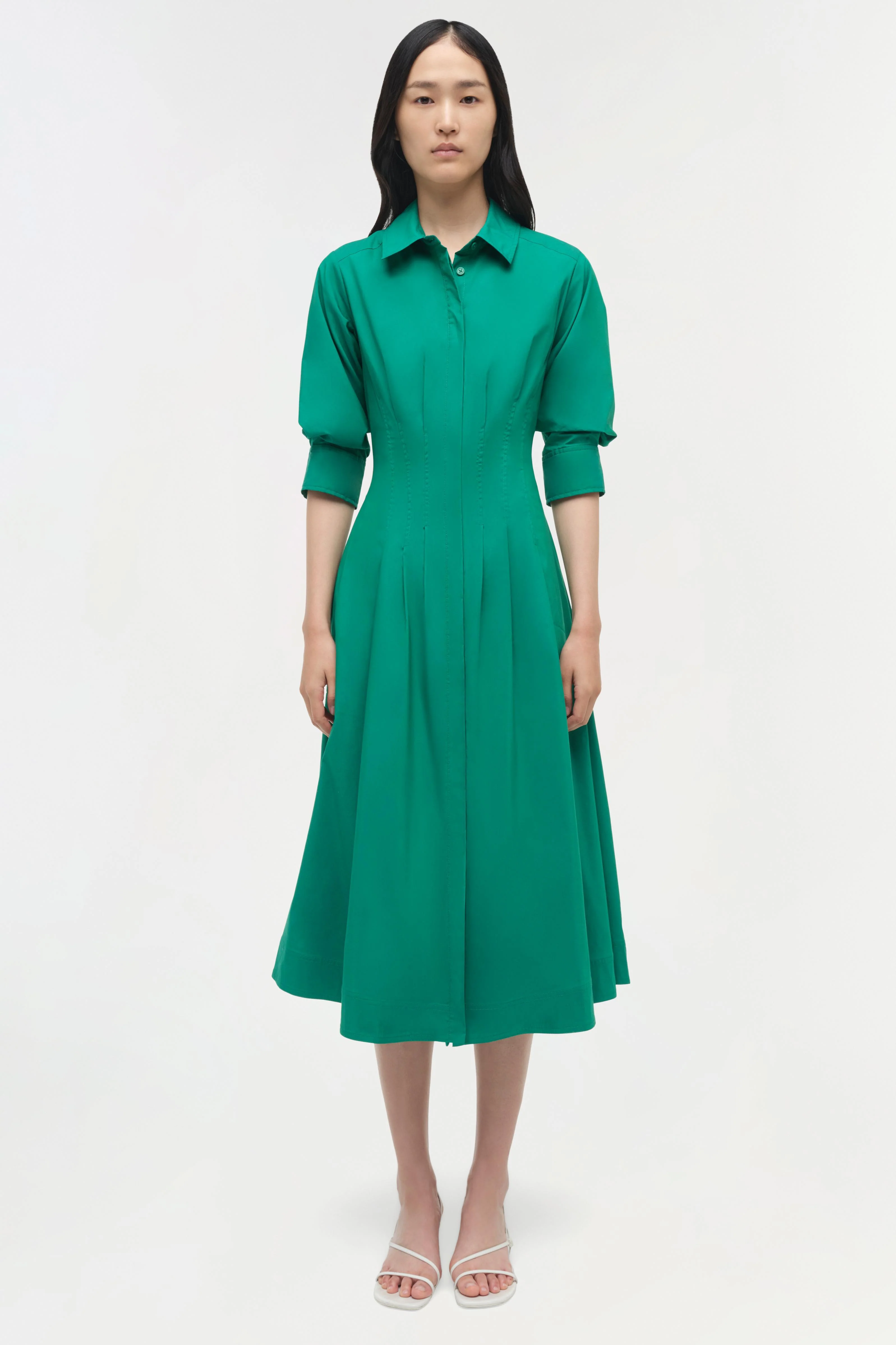 Jazz Cotton Pintuck Midi Dress - Image 6