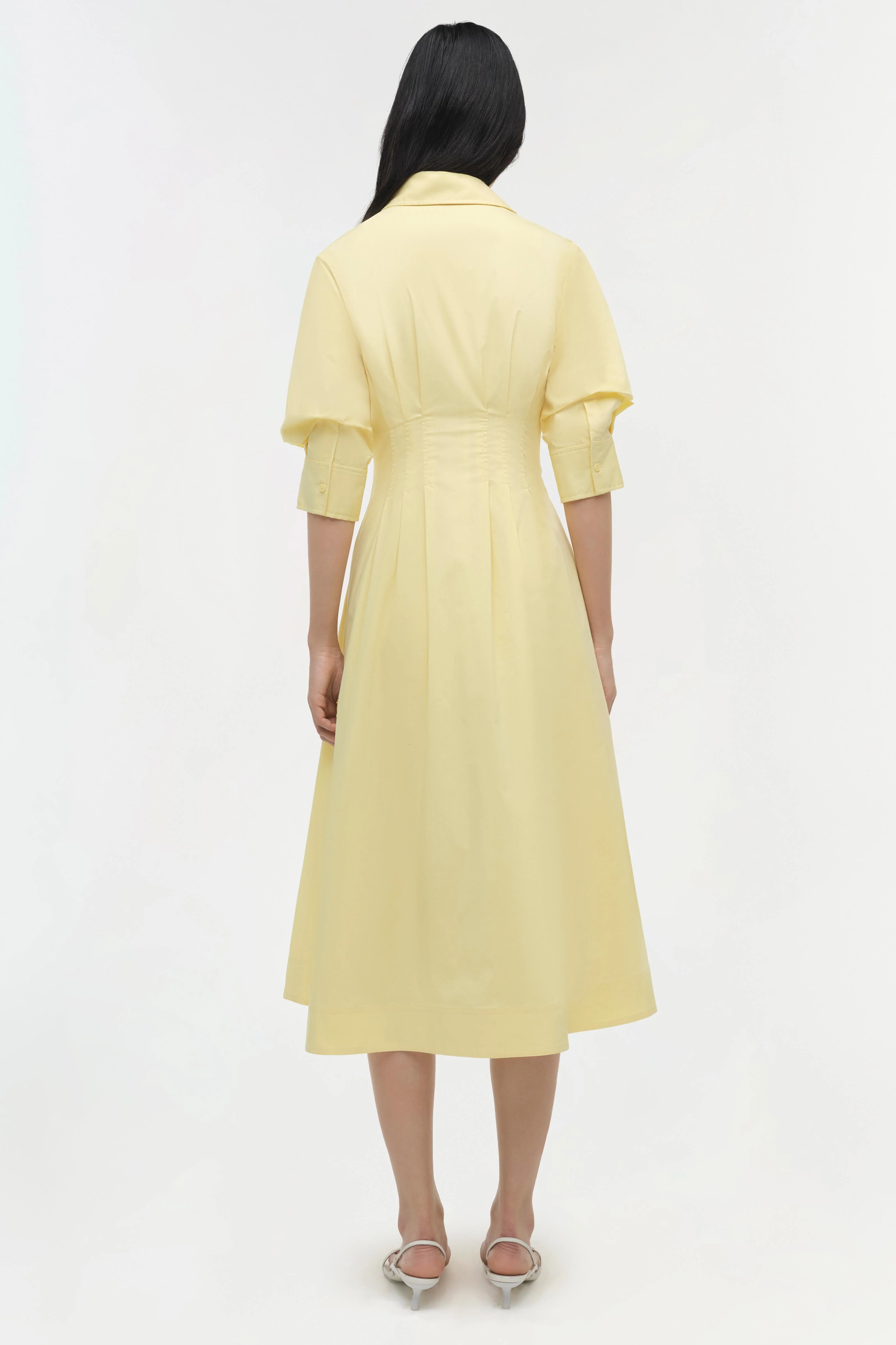 Jazz Cotton Pintuck Midi Dress - Image 5