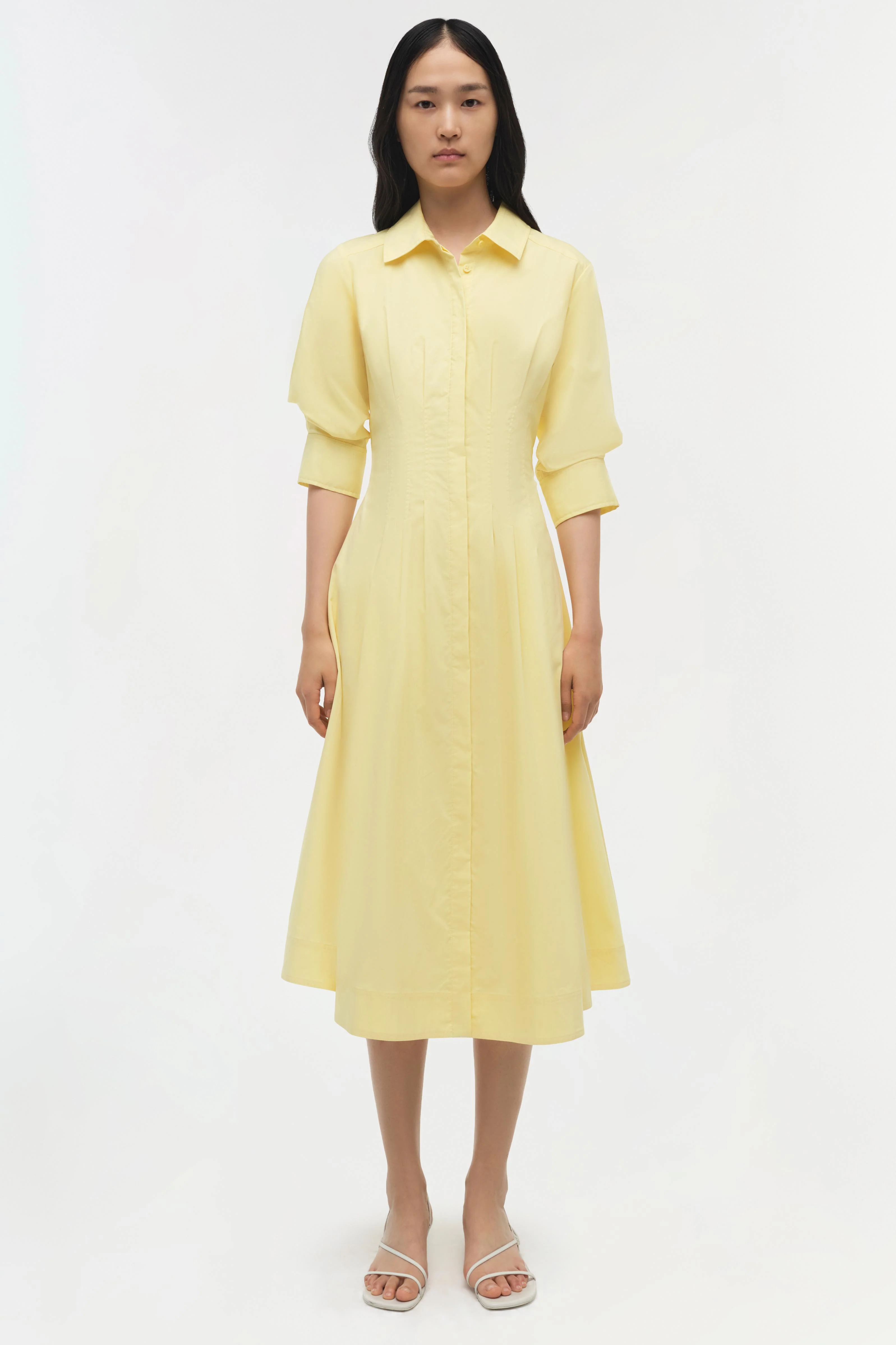 Jazz Cotton Pintuck Midi Dress - Image 6