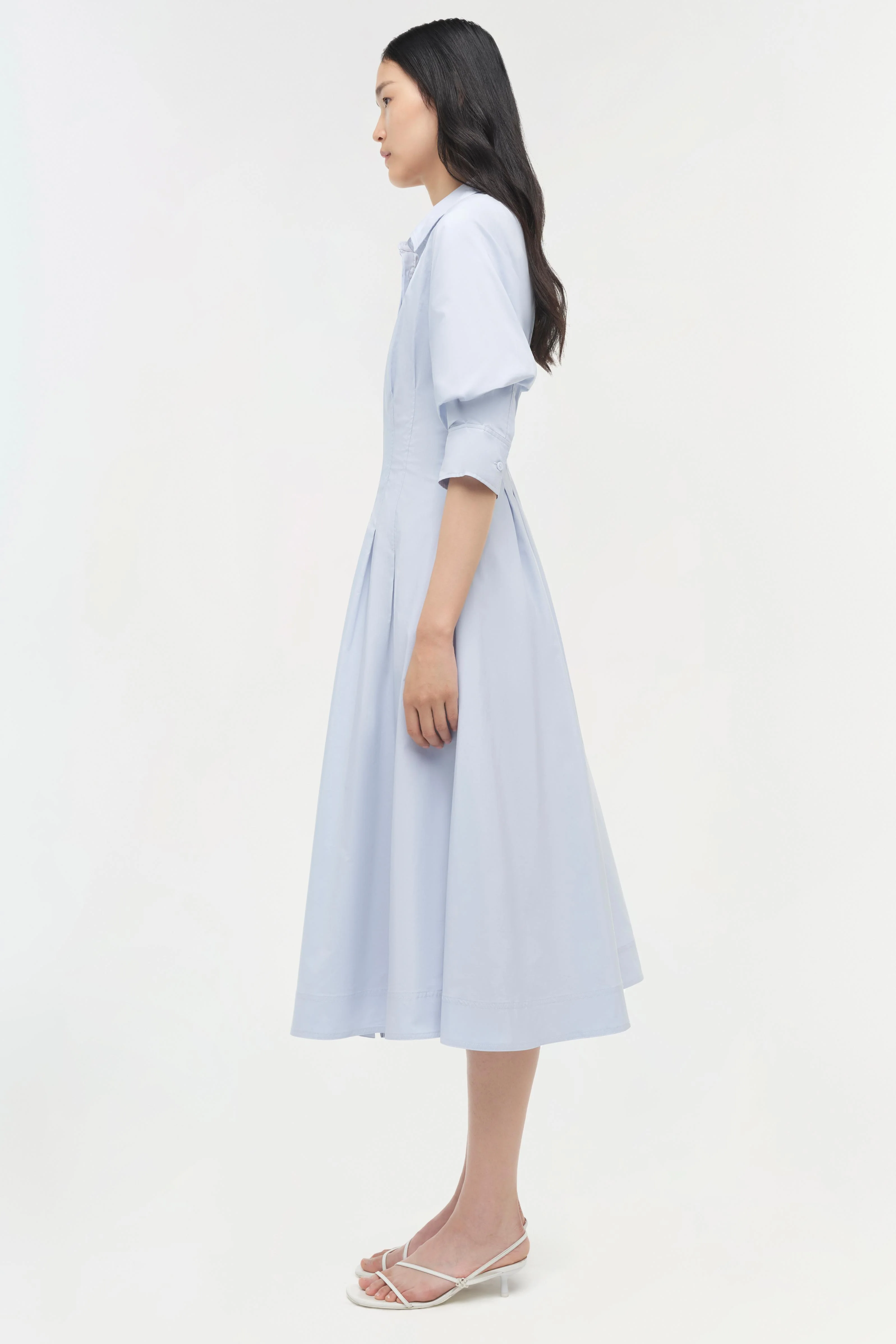 Jazz Cotton Pintuck Midi Dress - Image 4
