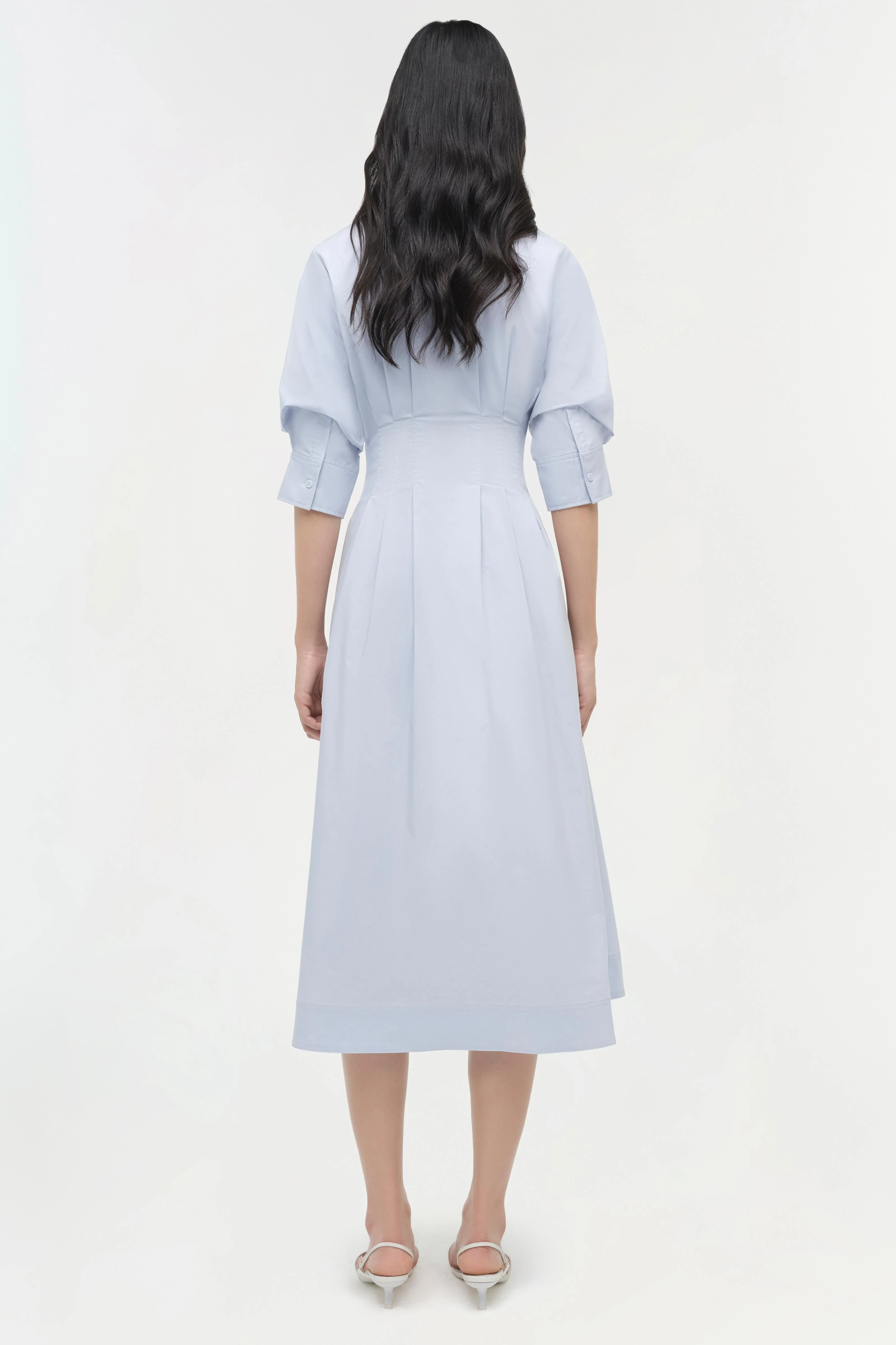 Jazz Cotton Pintuck Midi Dress - Image 5