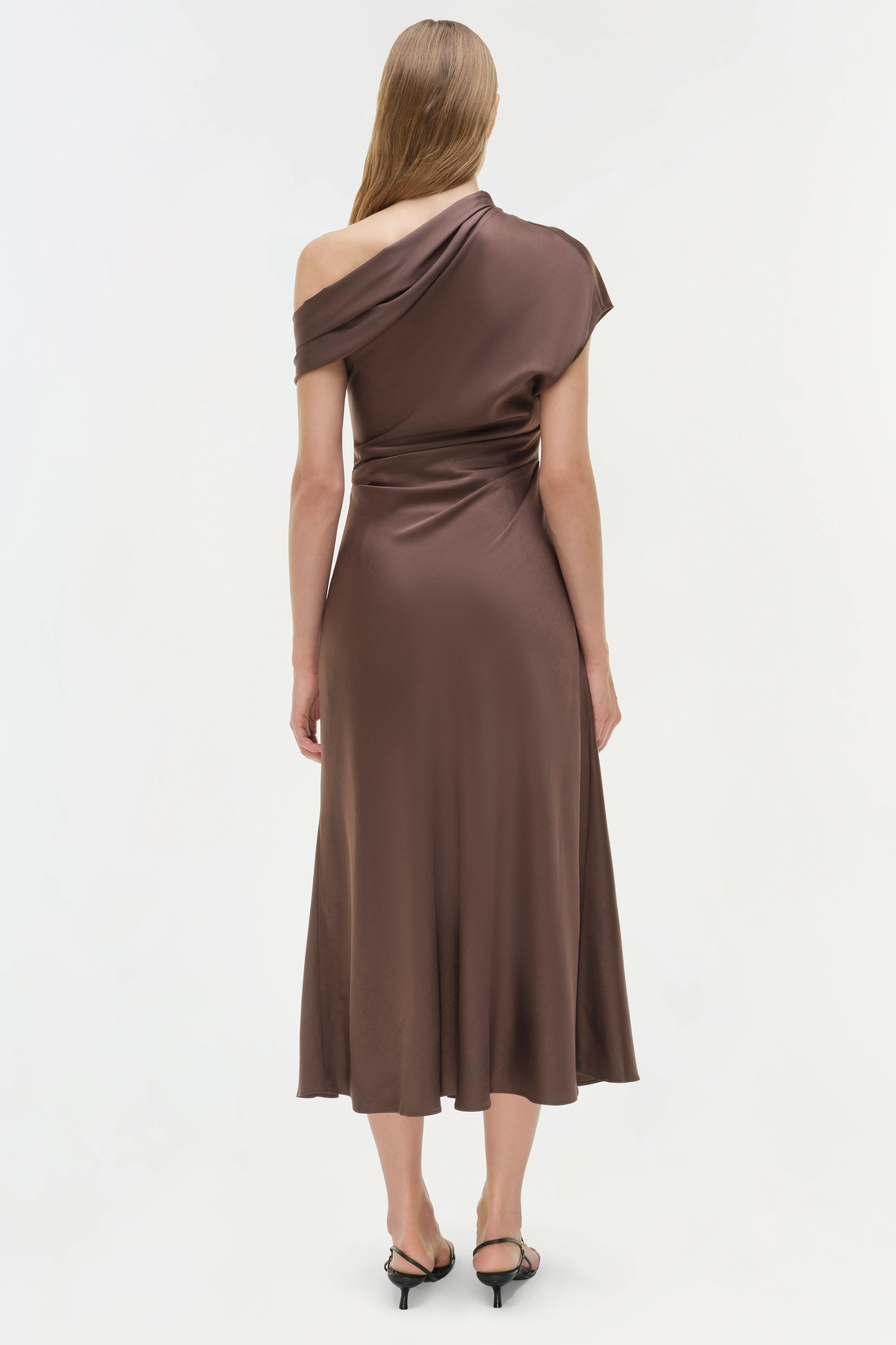 Joanna Satin Midi Dress - Image 5