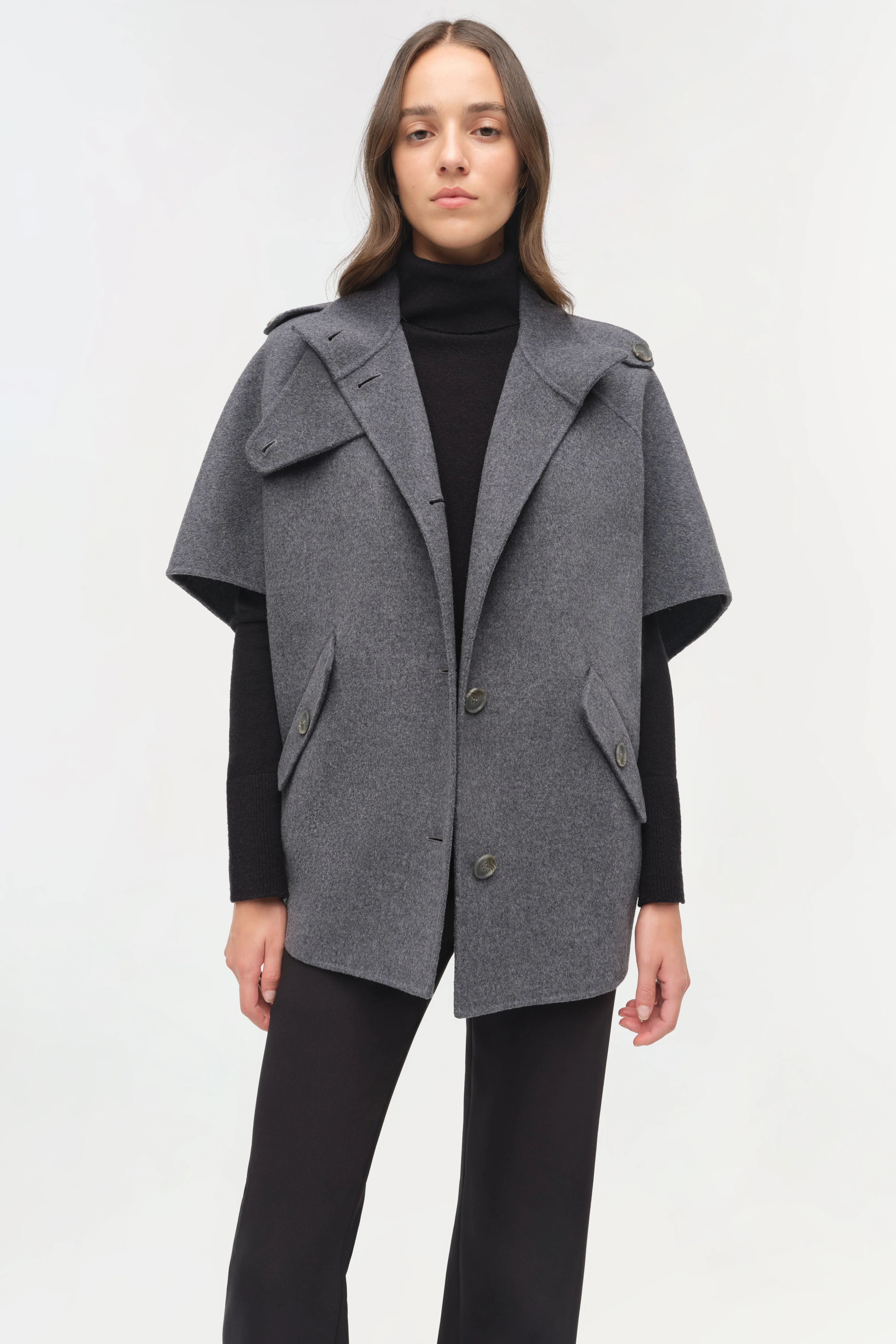 Jones Wool Cape Jacket - Image 3