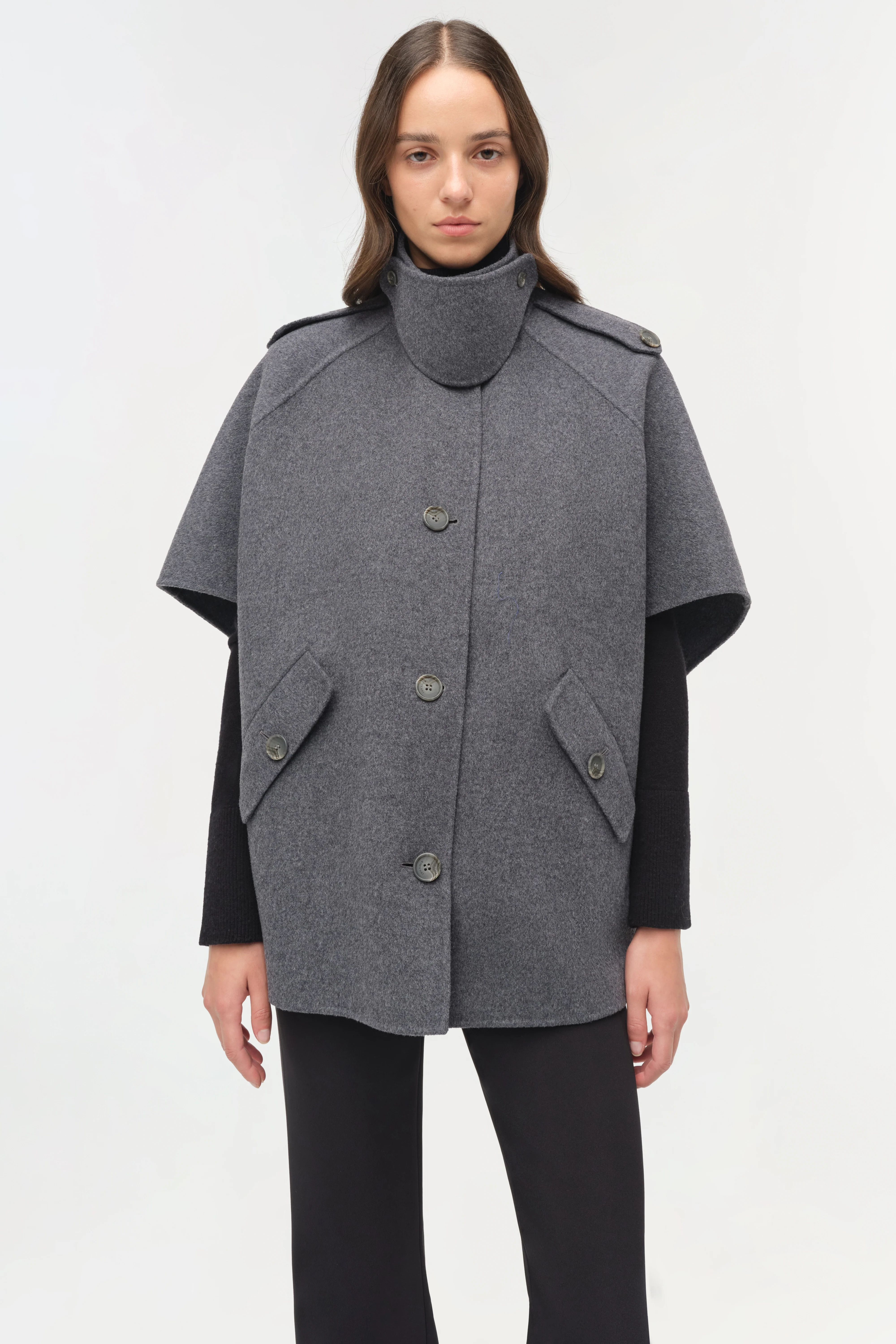 Jones Wool Cape Jacket - Image 7