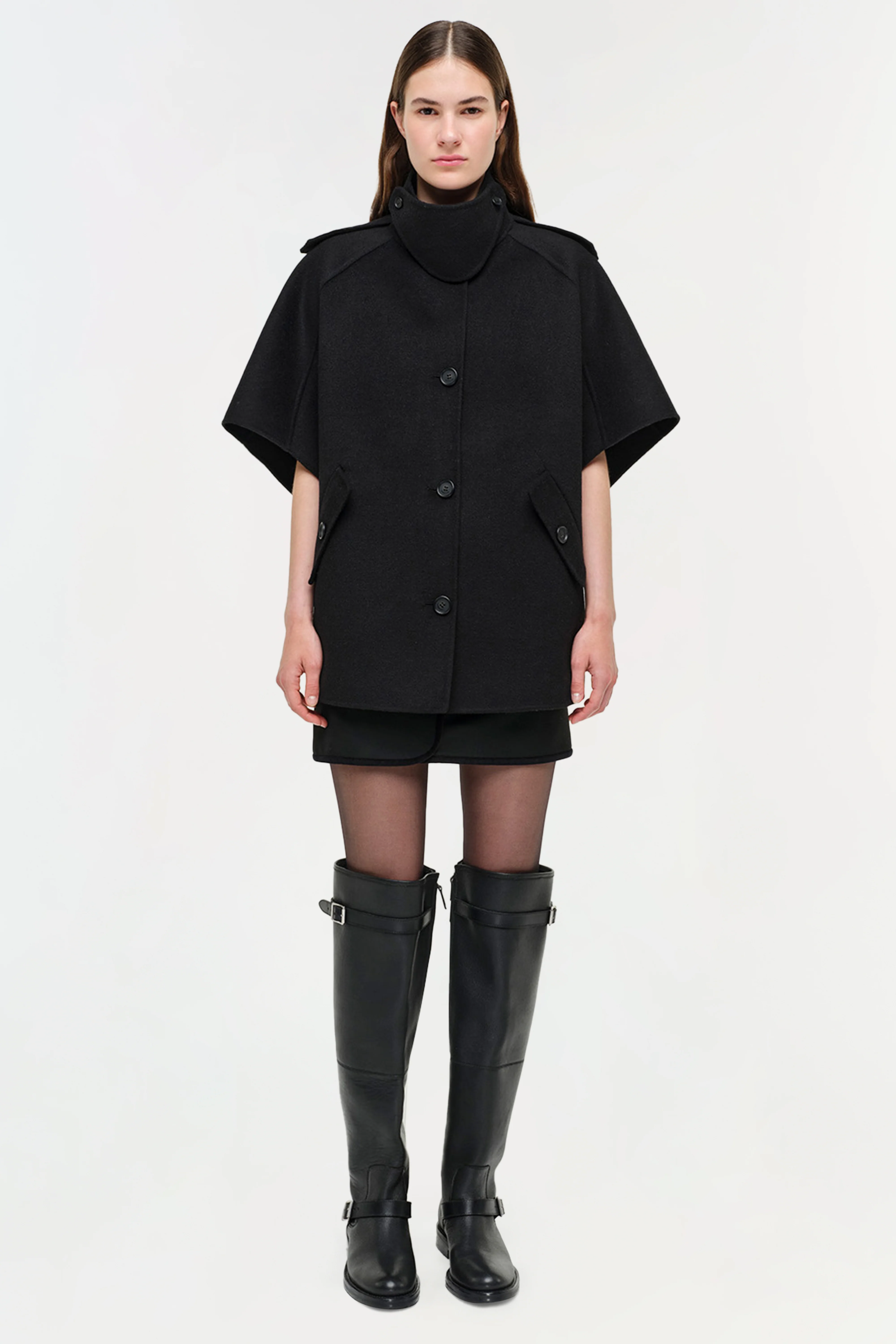 Jones Wool Cape Jacket - Image 5