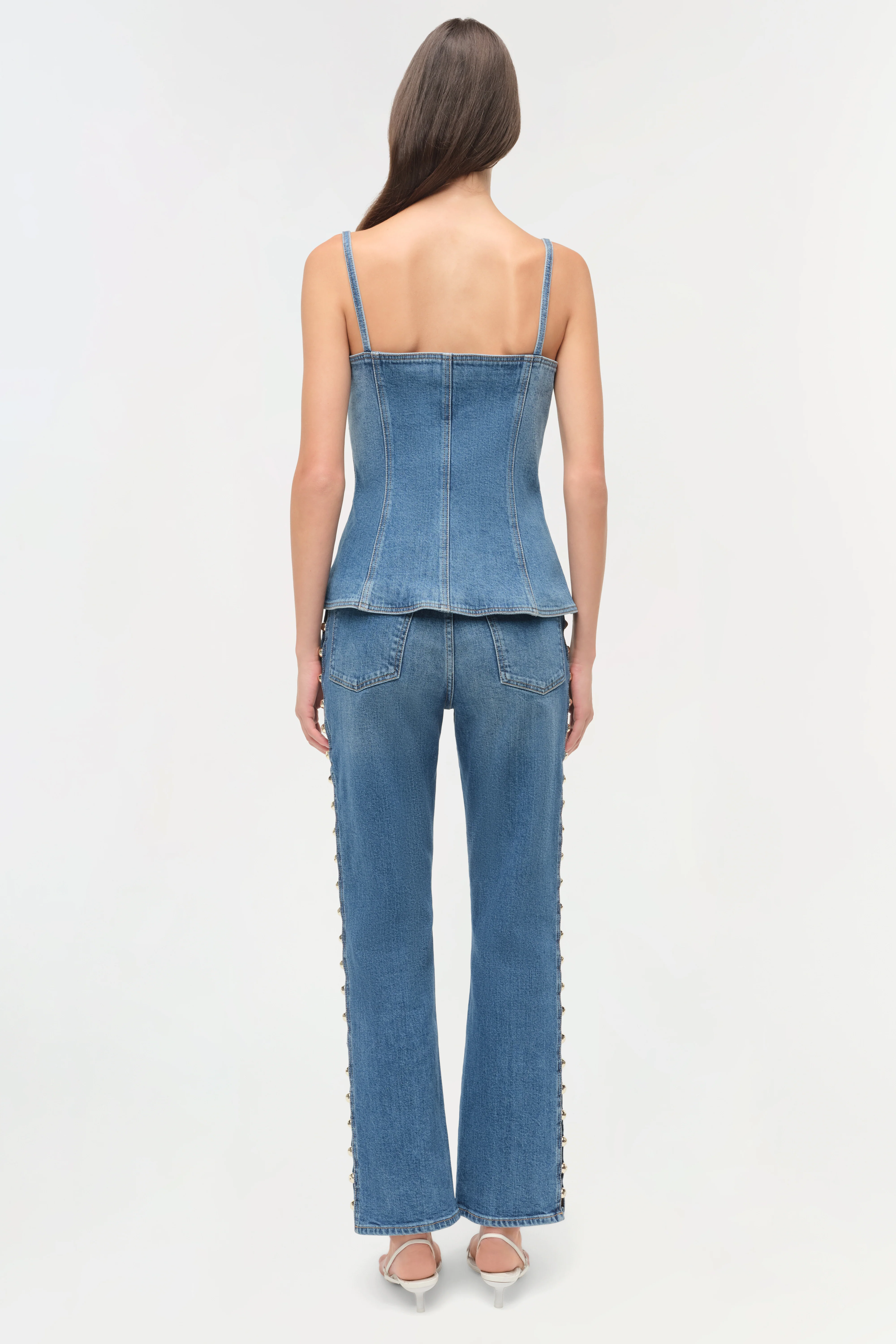 Junie Studded Denim Top - Image 5