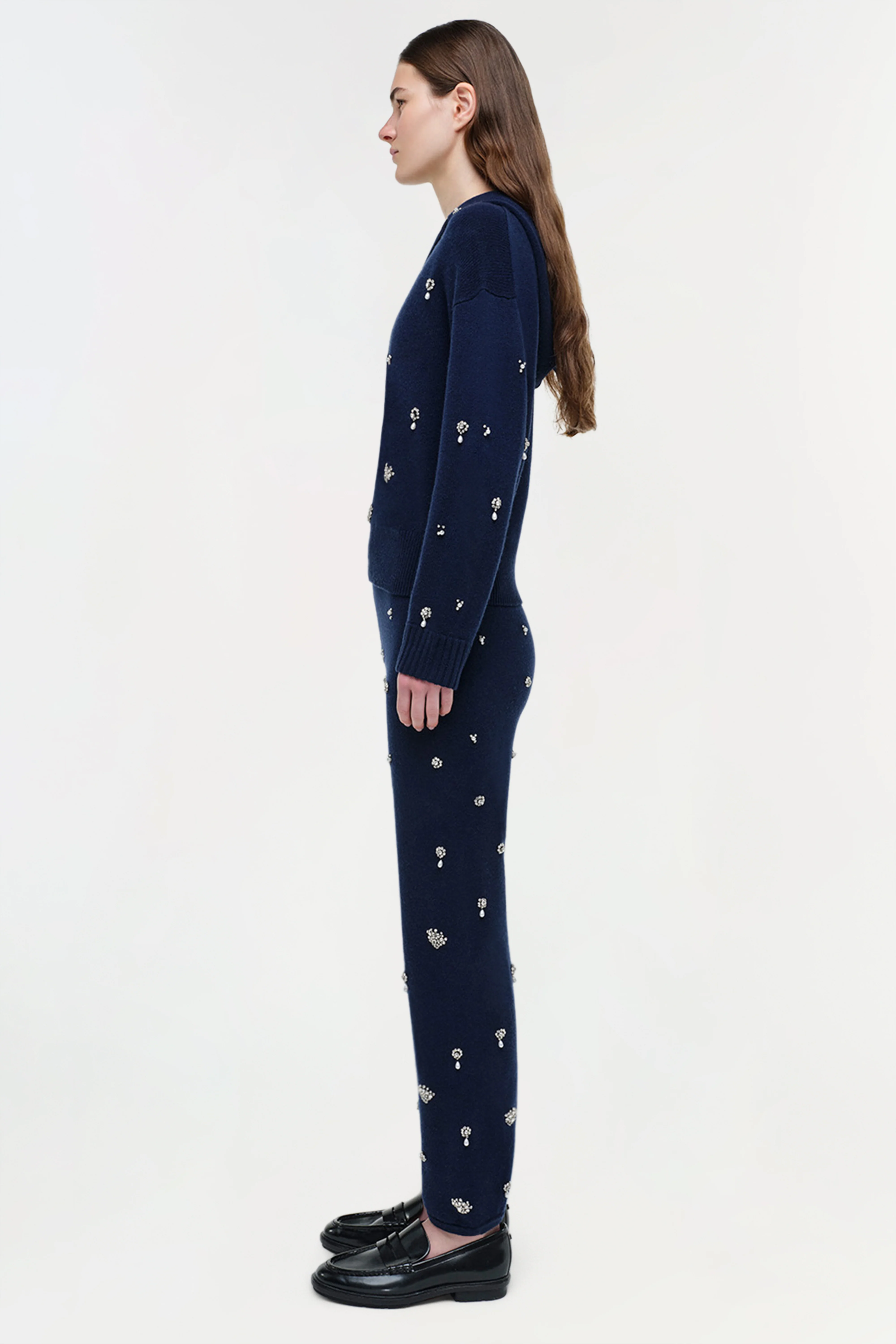 Karmen Embellished Cashmere Hoodie - Image 3