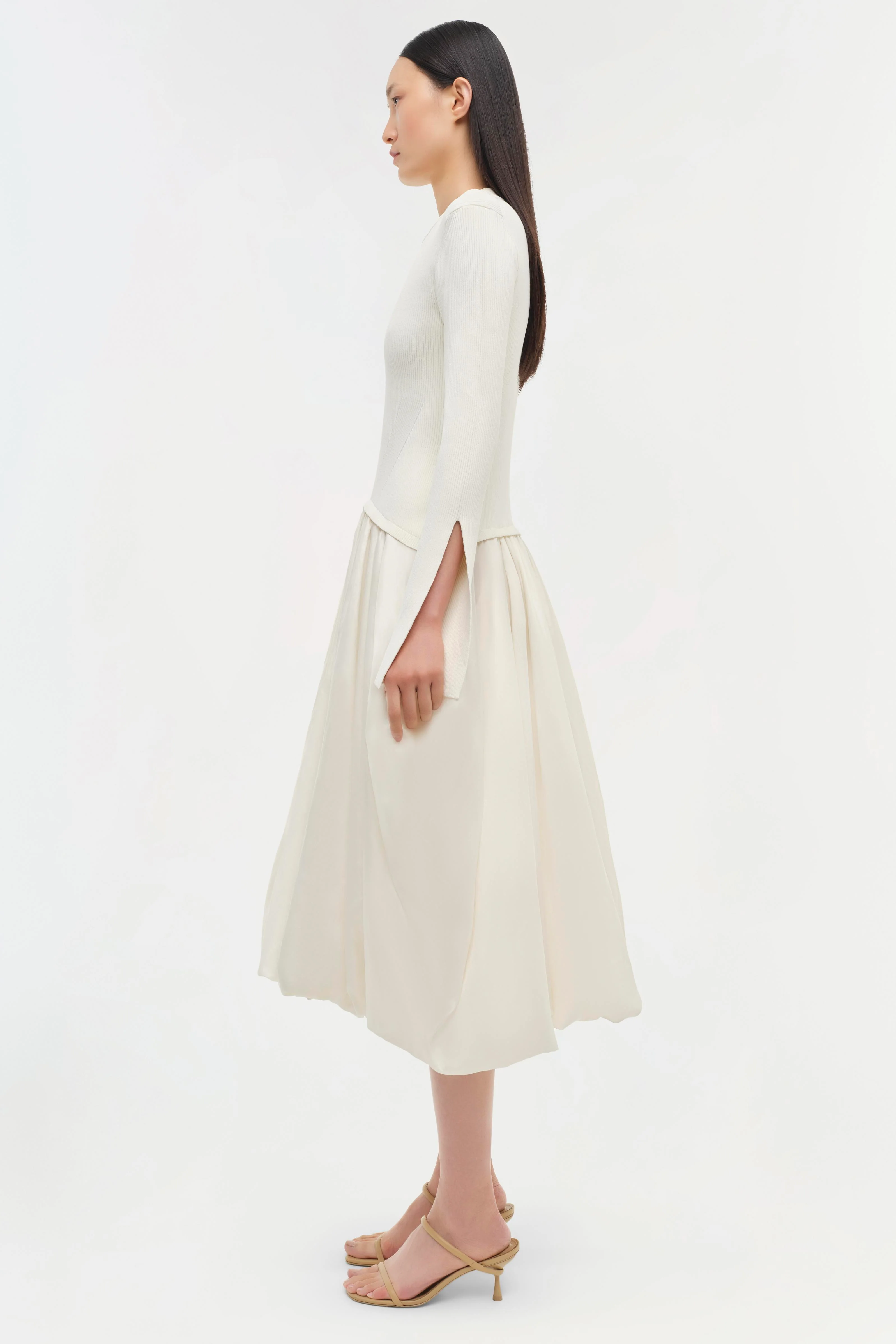 Kenlie Taffeta Knit Midi Dress - Image 4
