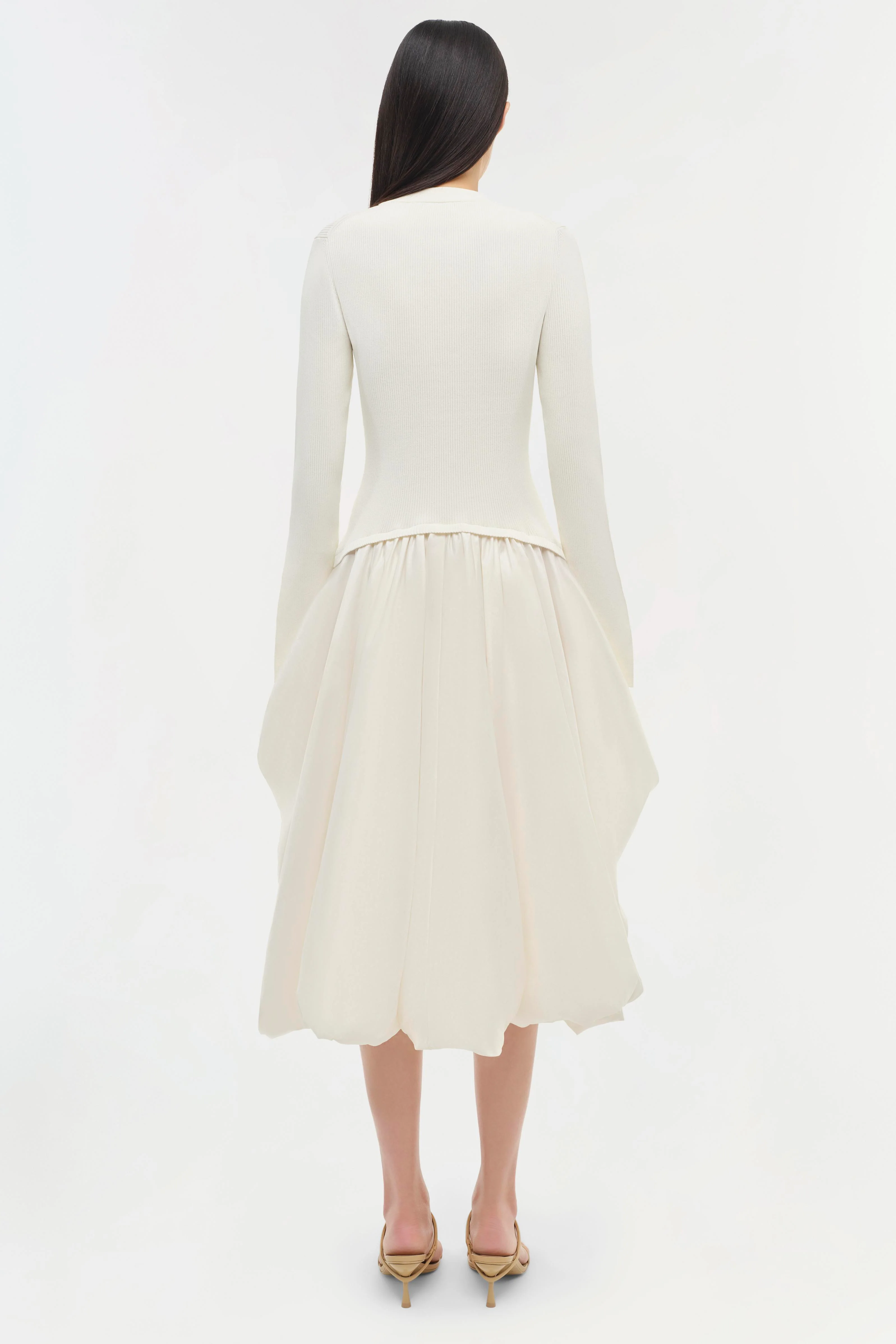 Kenlie Taffeta Knit Midi Dress - Image 5