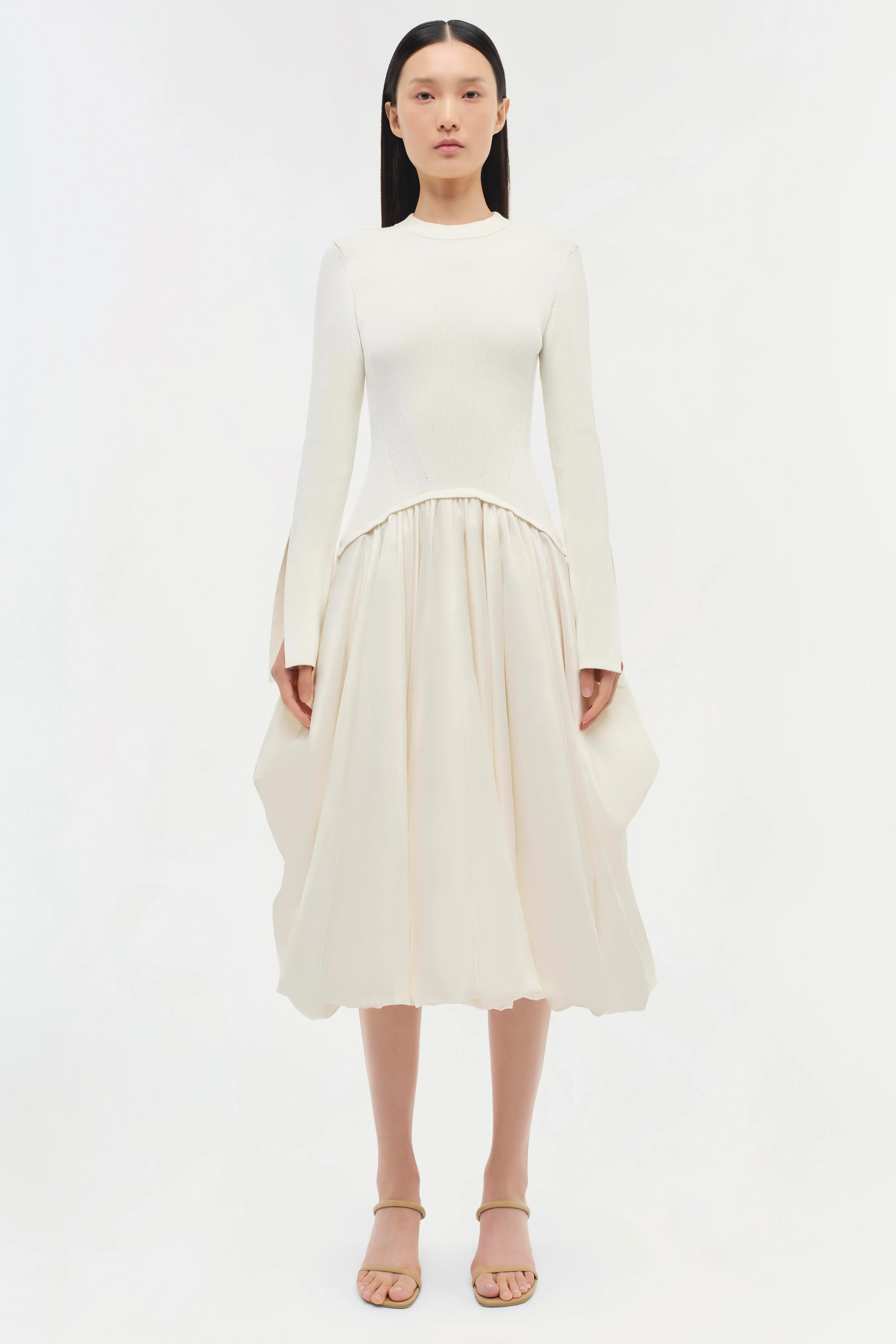 Kenlie Taffeta Knit Midi Dress - Image 6
