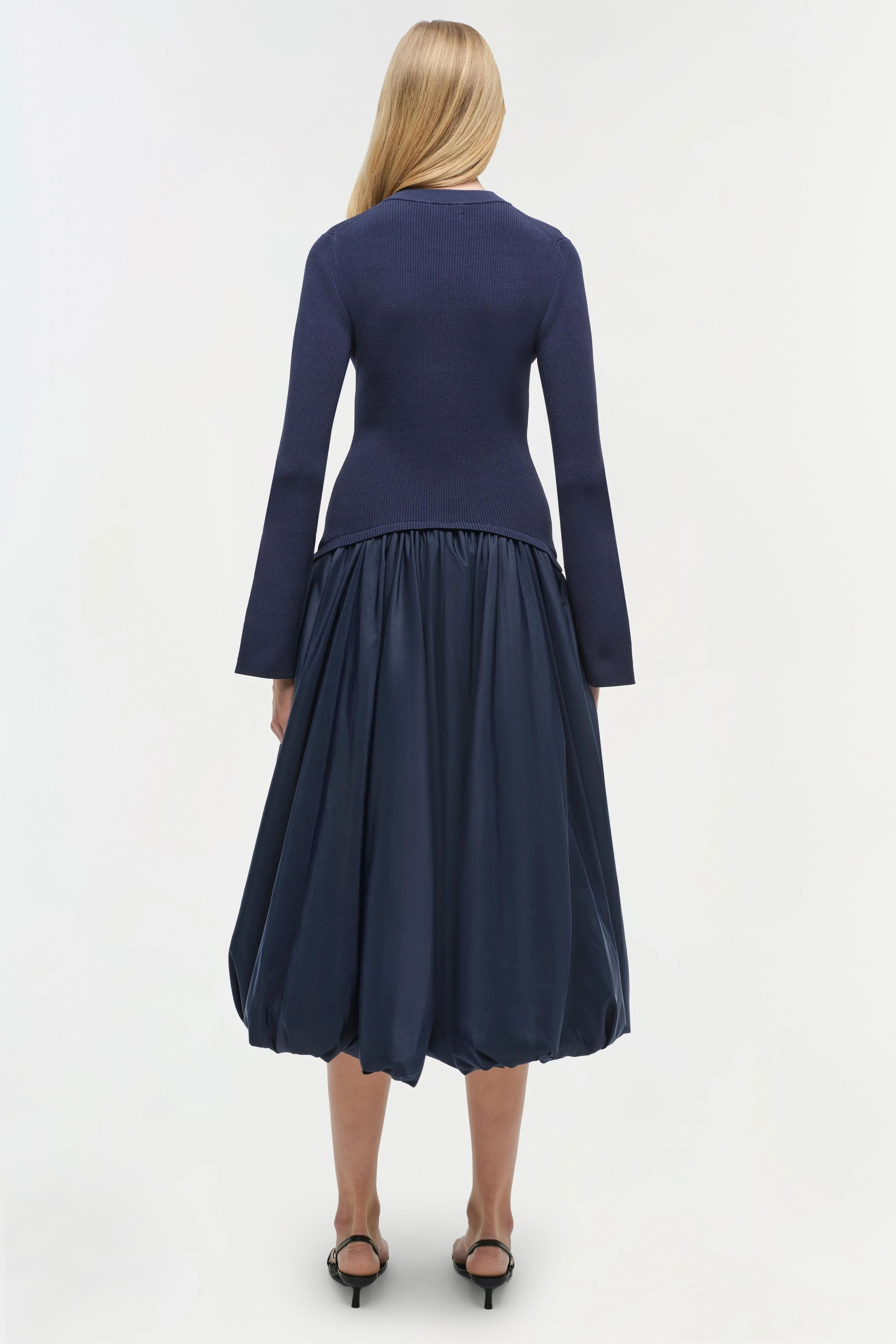 Kenlie Taffeta Knit Midi Dress - Image 5