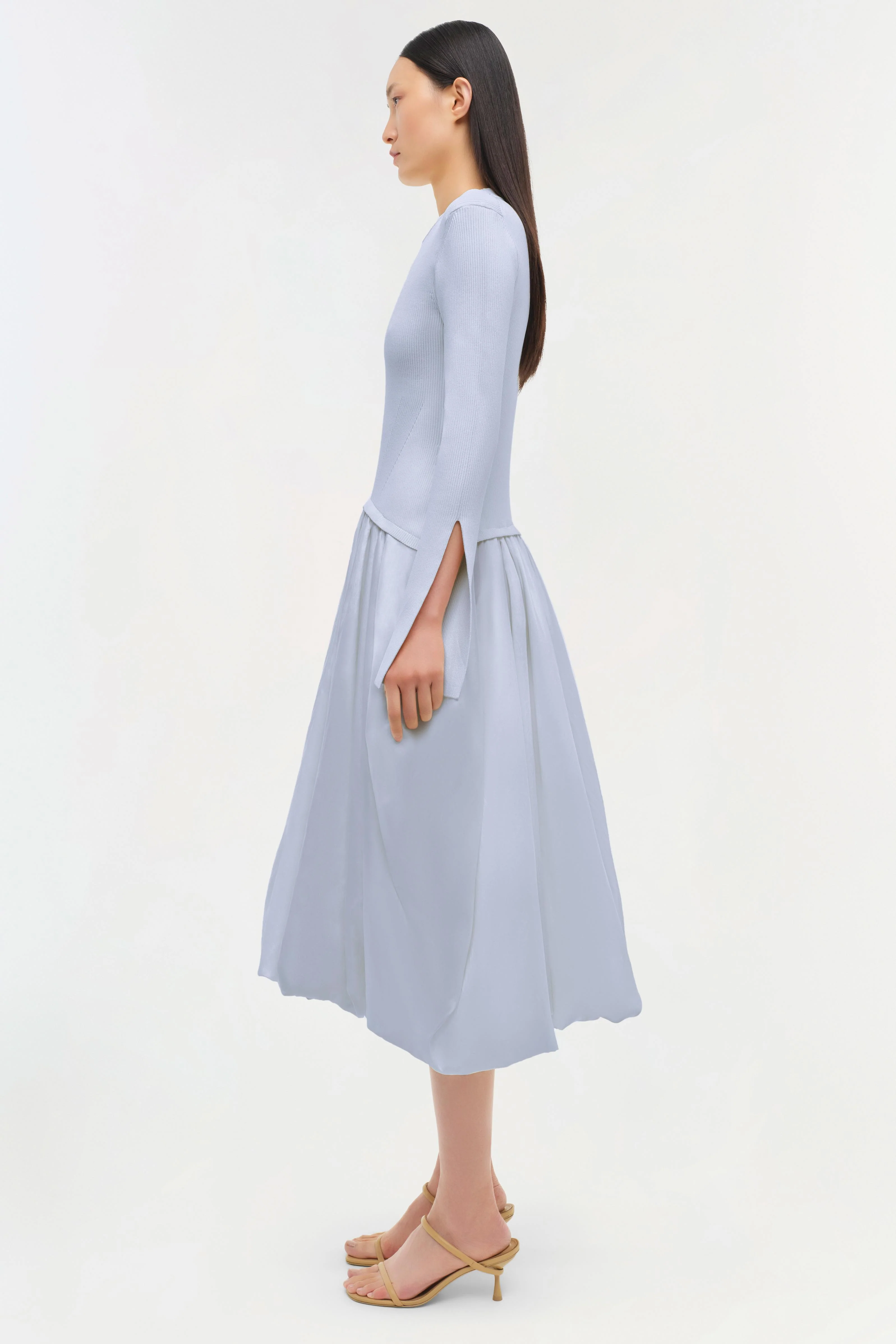 Kenlie Taffeta Knit Midi Dress - Image 4