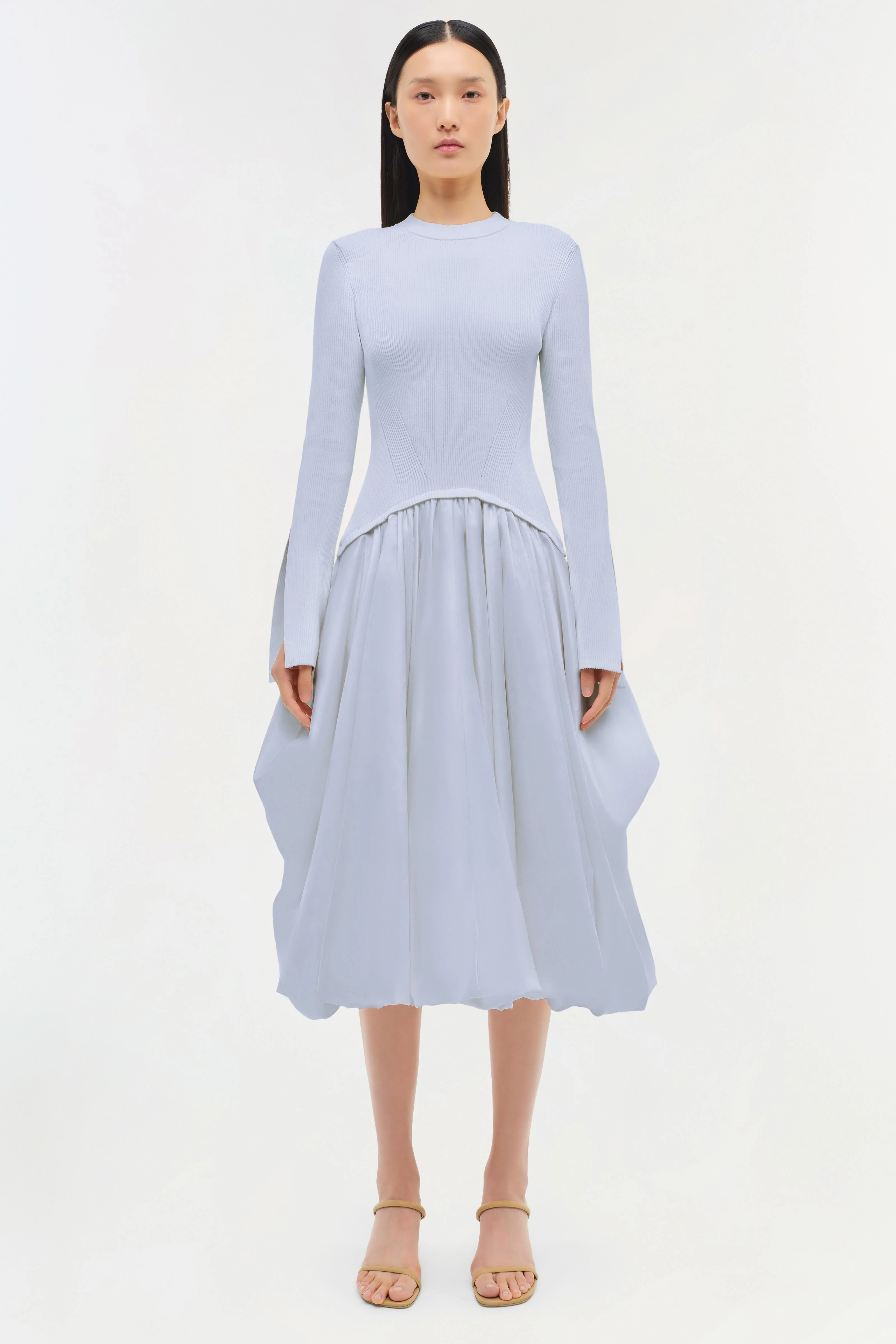 Kenlie Taffeta Knit Midi Dress - Image 6