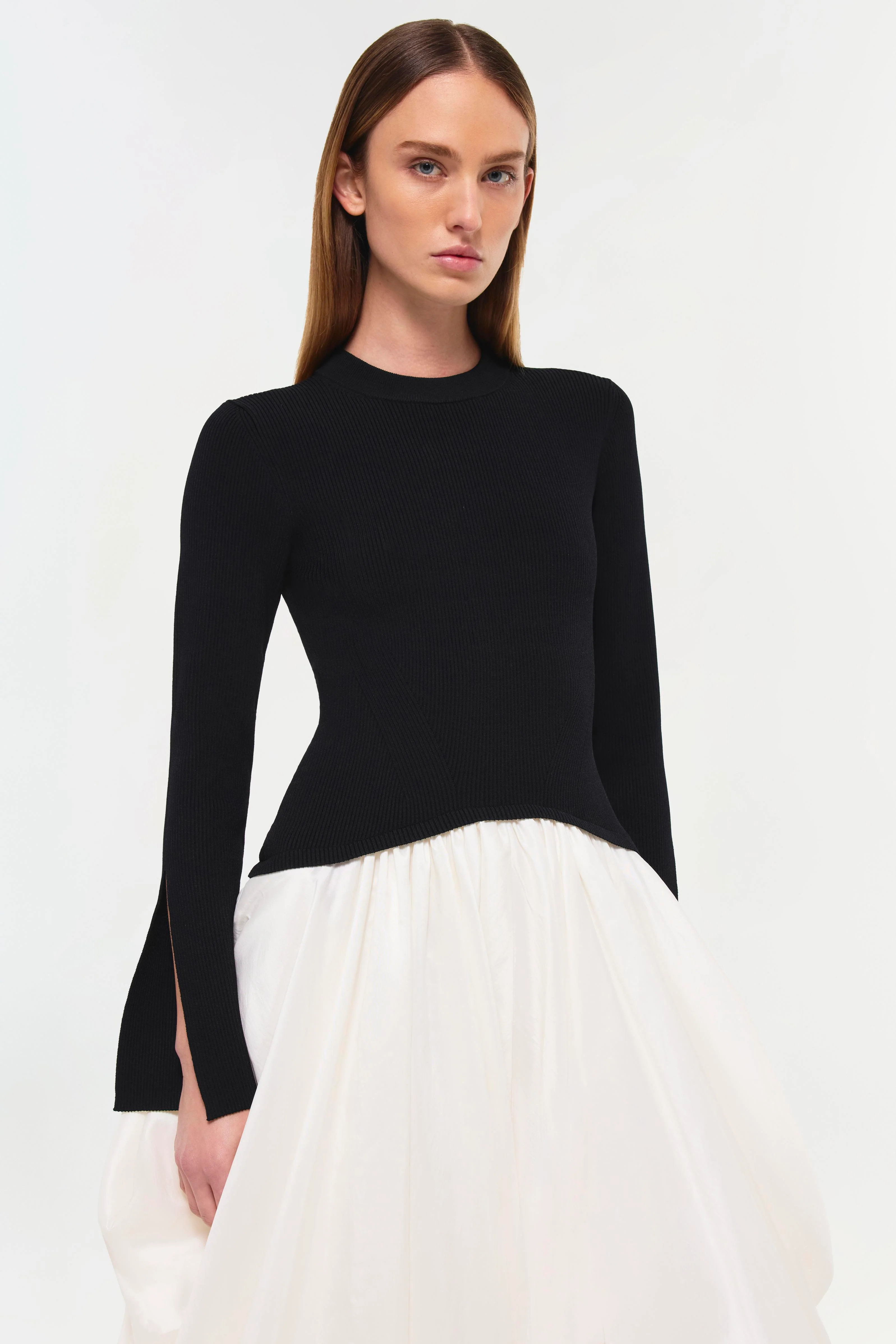 Kenlie Taffeta Knit Midi Dress - Image 3