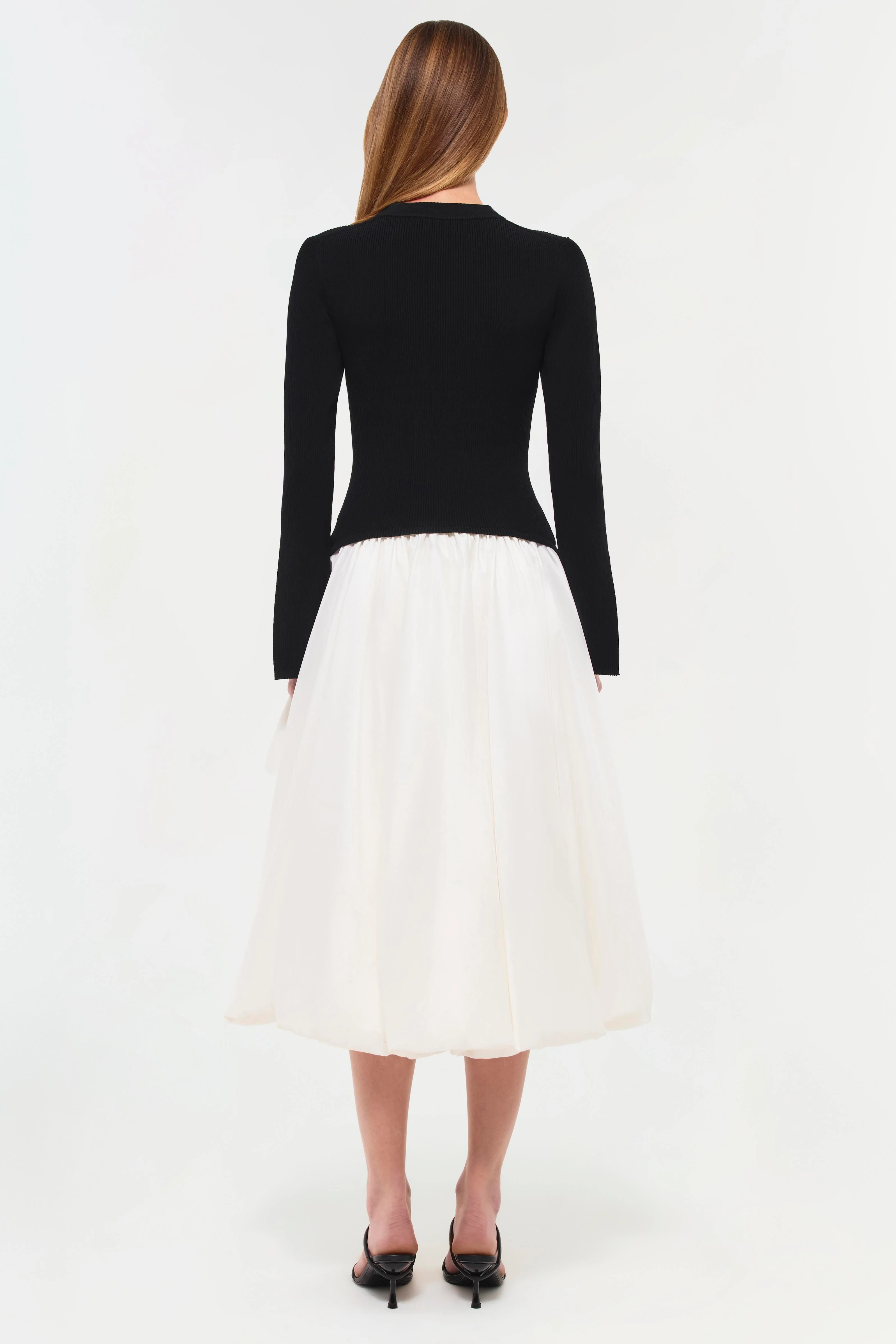 Kenlie Taffeta Knit Midi Dress - Image 5