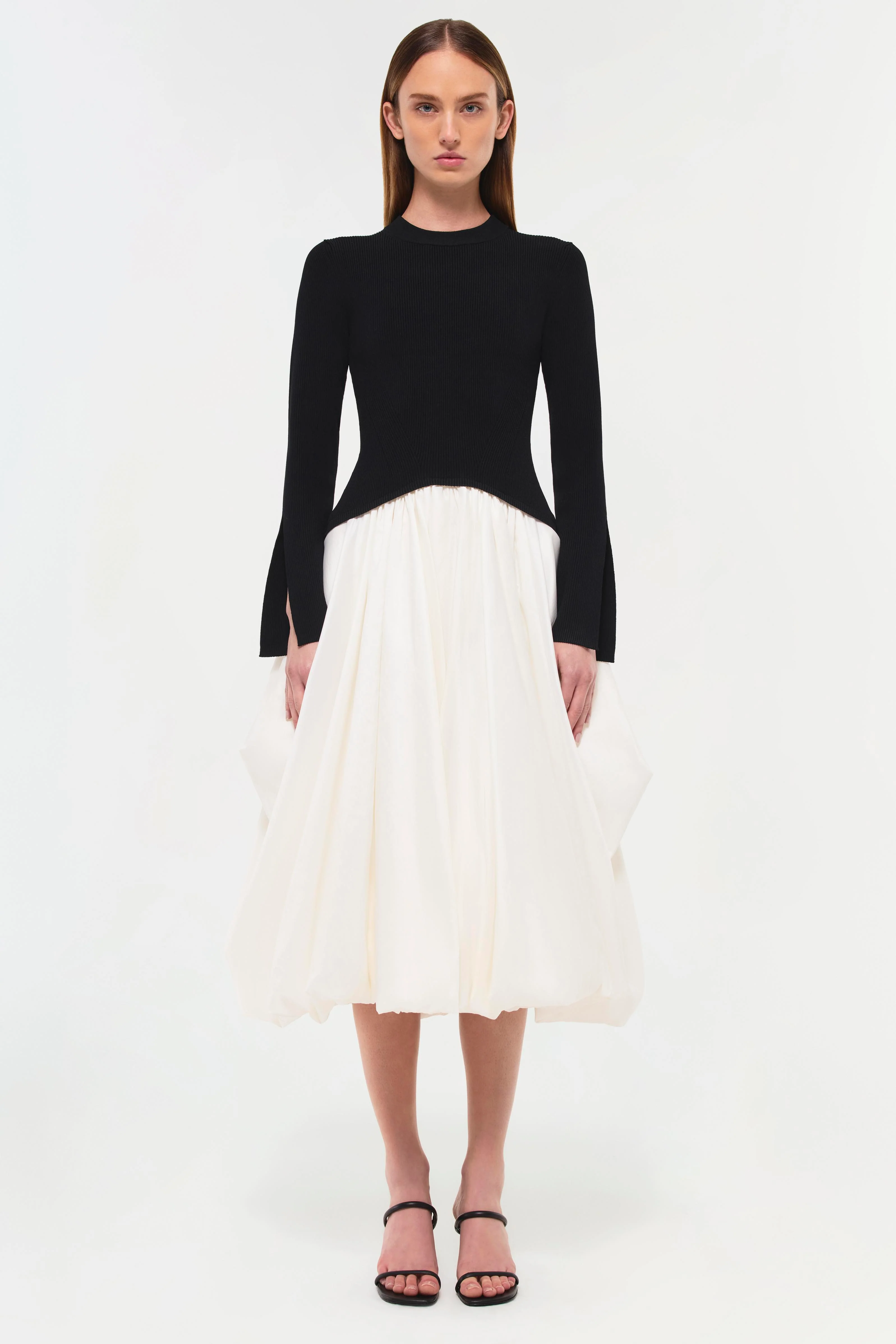 Kenlie Taffeta Knit Midi Dress - Image 6