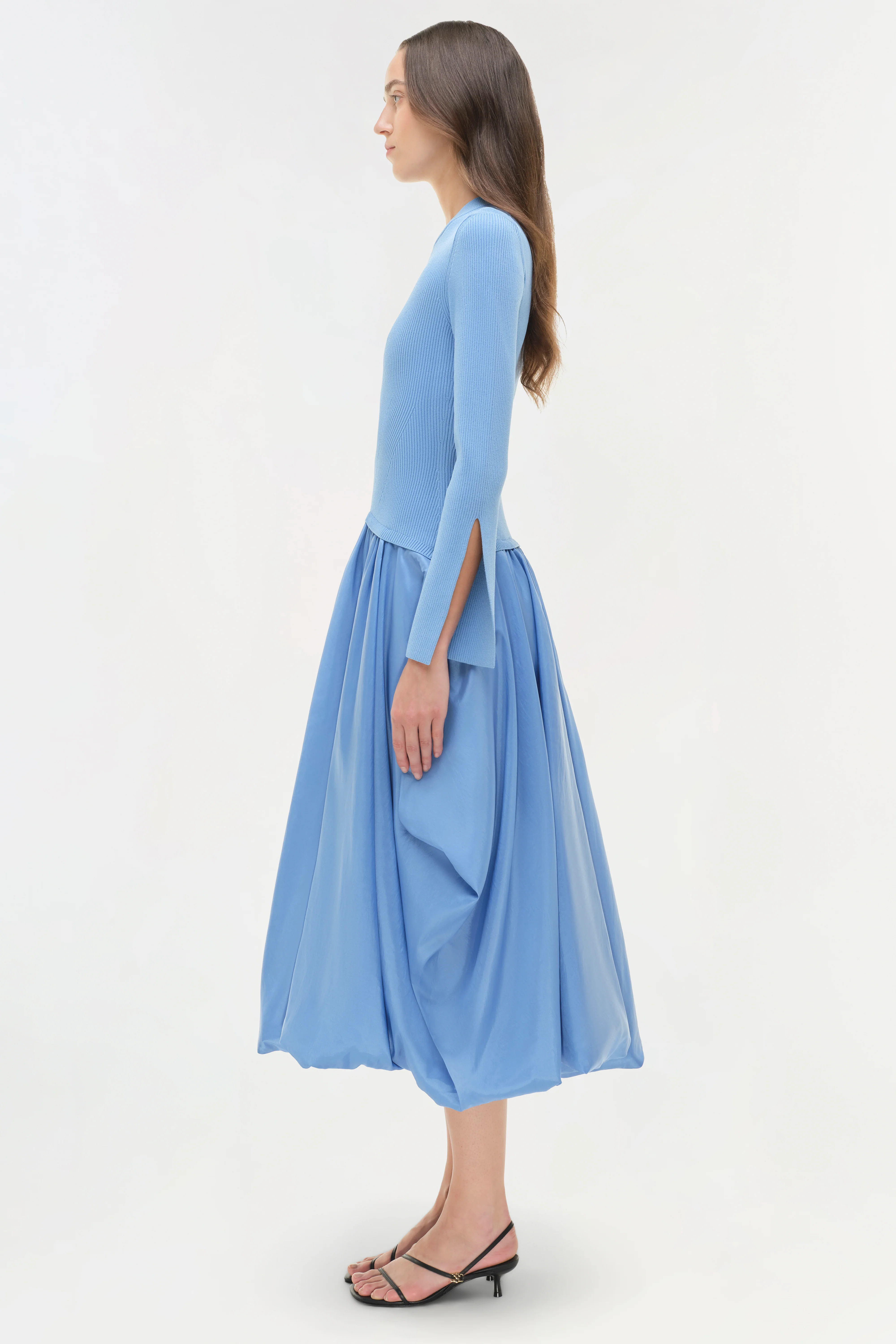 Kenlie Taffeta Knit Midi Dress - Image 5