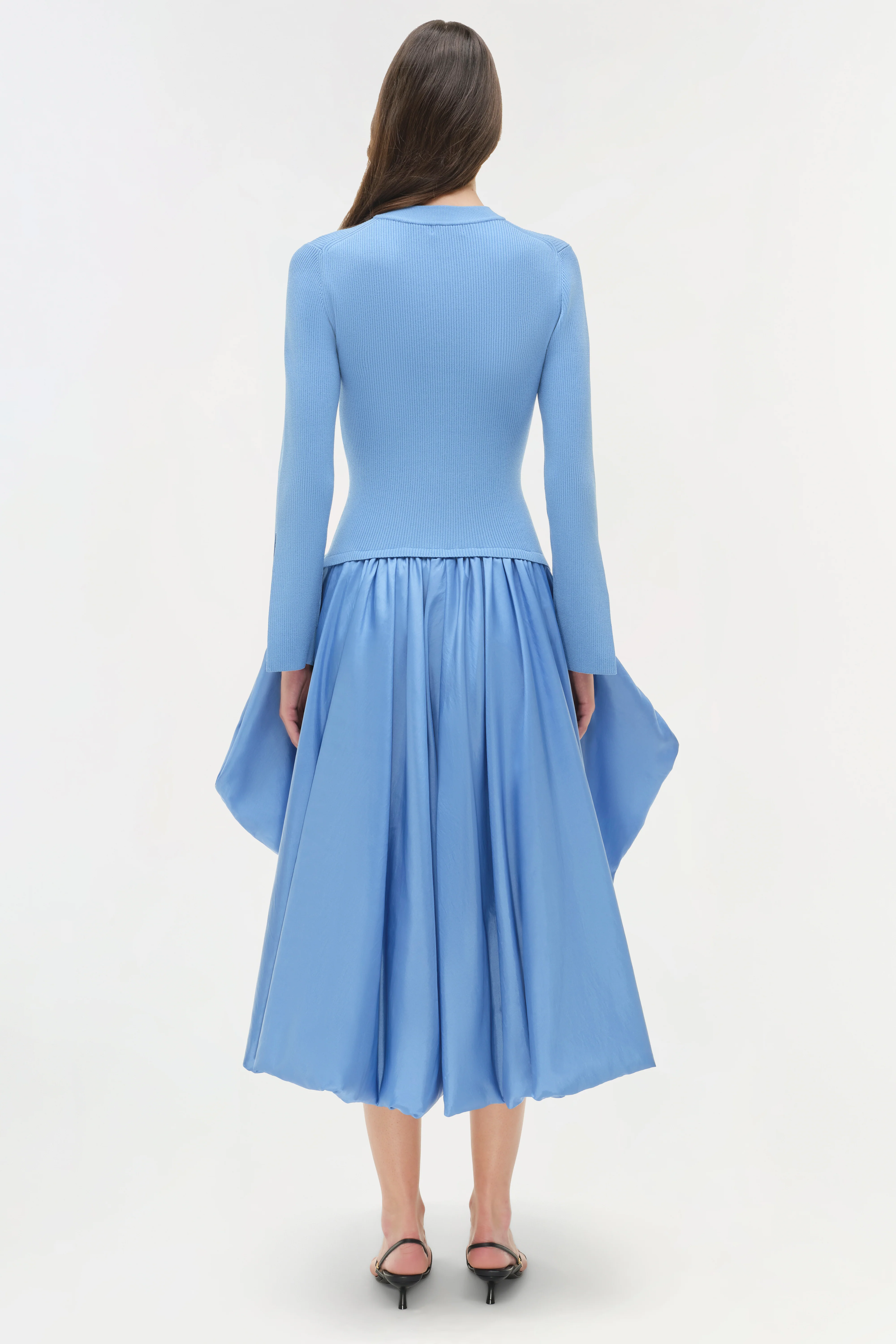 Kenlie Taffeta Knit Midi Dress - Image 6
