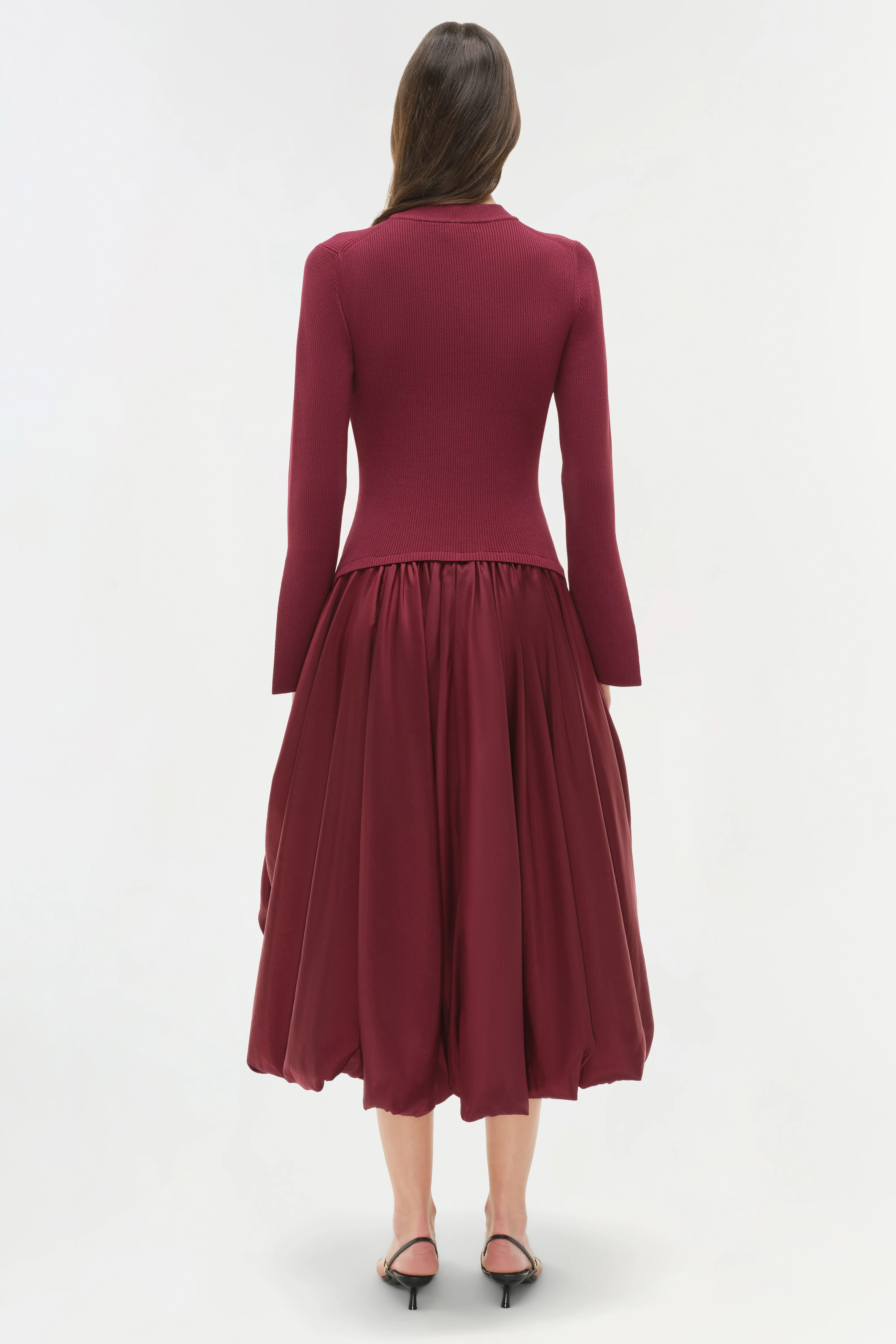 Kenlie Taffeta Knit Midi Dress - Image 5