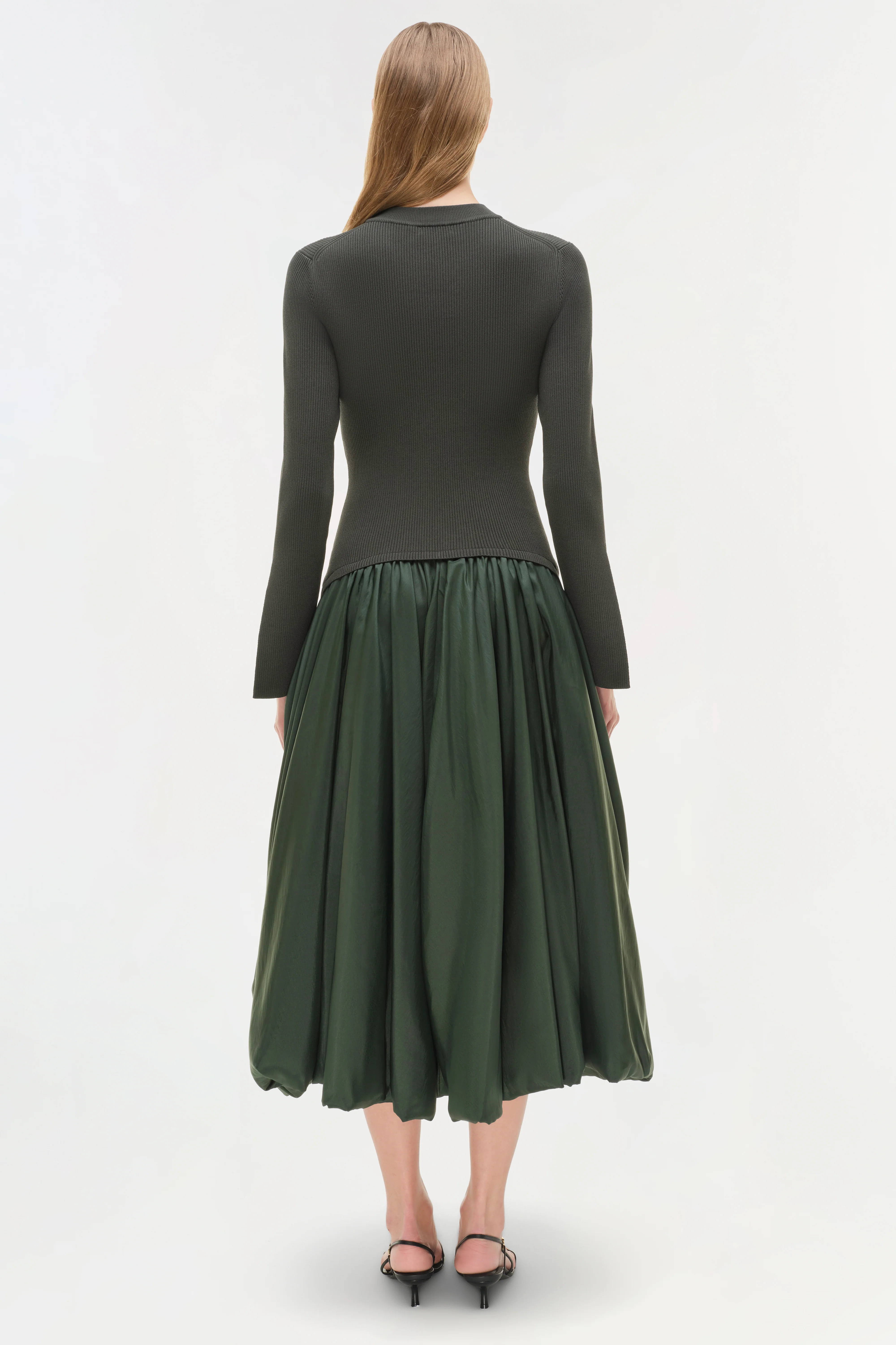 Kenlie Taffeta Knit Midi Dress - Image 5