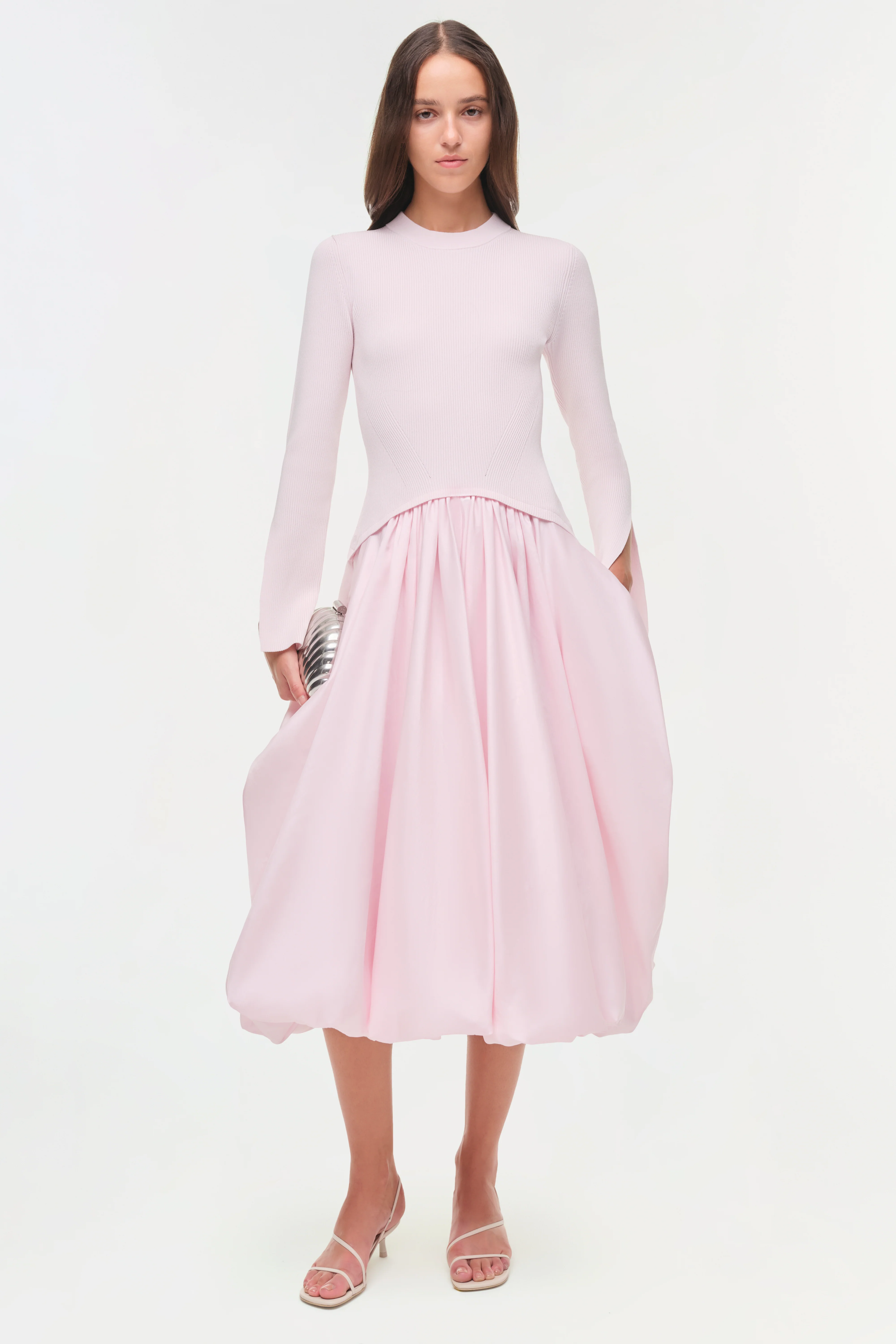 Kenlie Taffeta Knit Midi Dress - Image 2