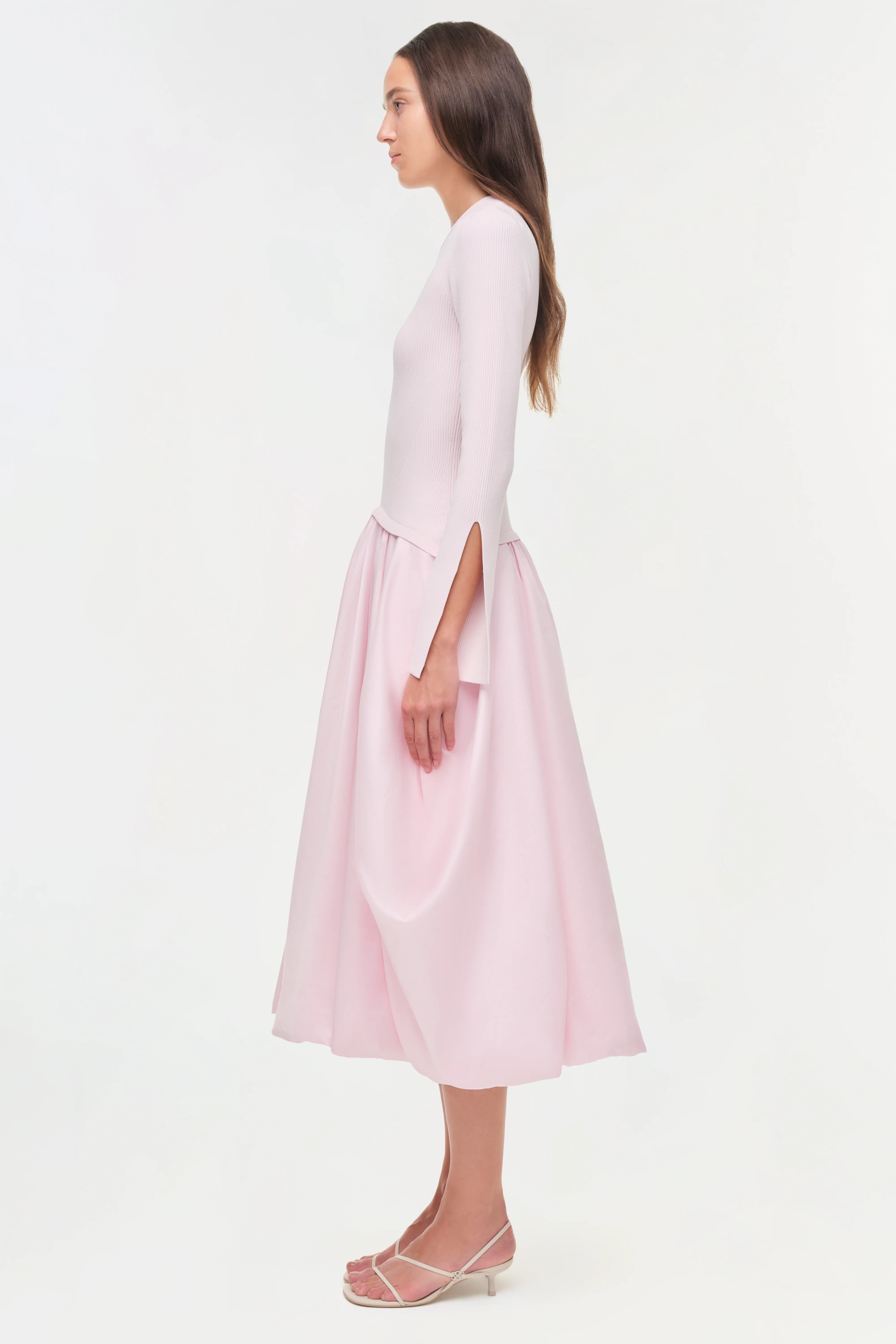 Kenlie Taffeta Knit Midi Dress - Image 4