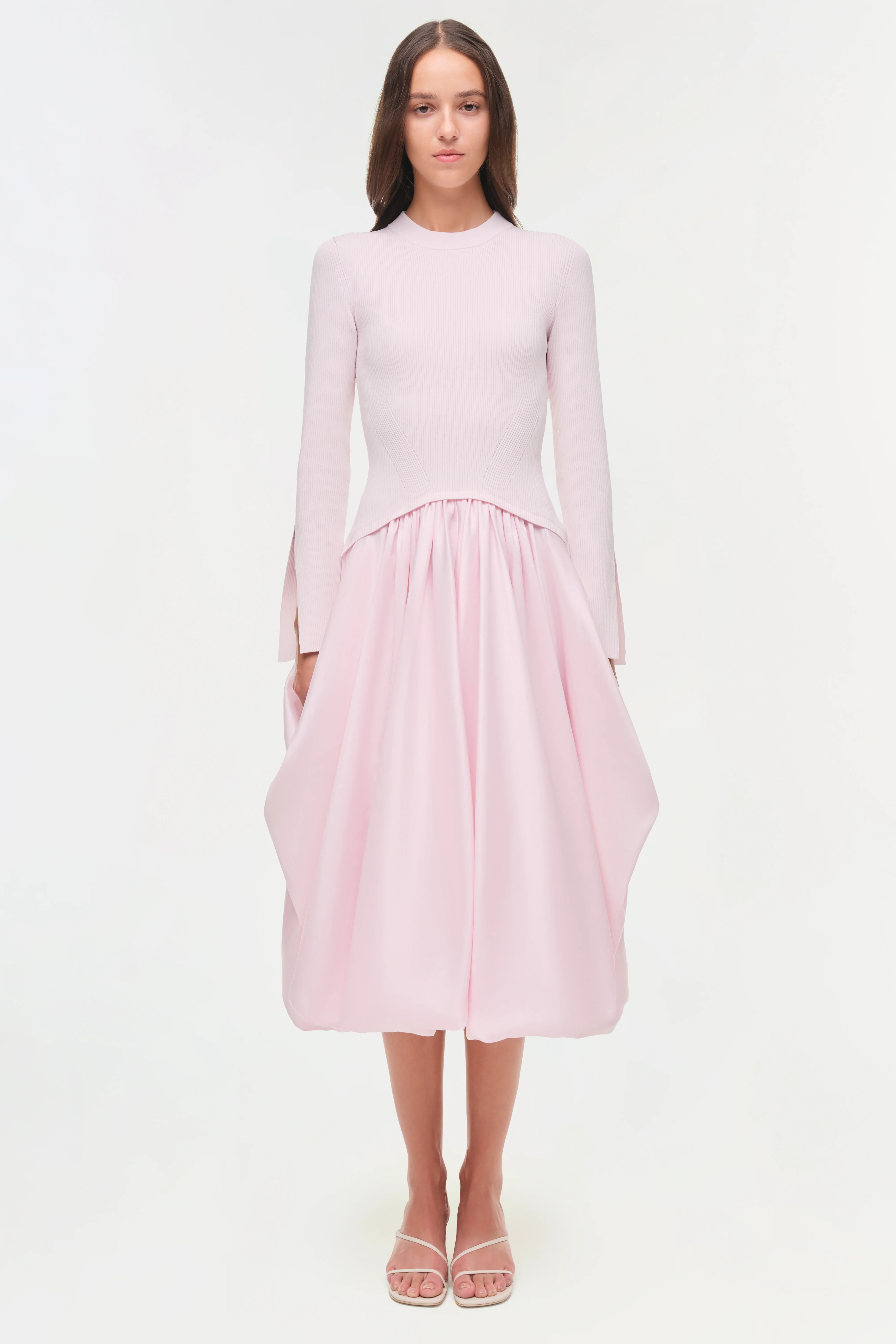 Kenlie Taffeta Knit Midi Dress - Image 6