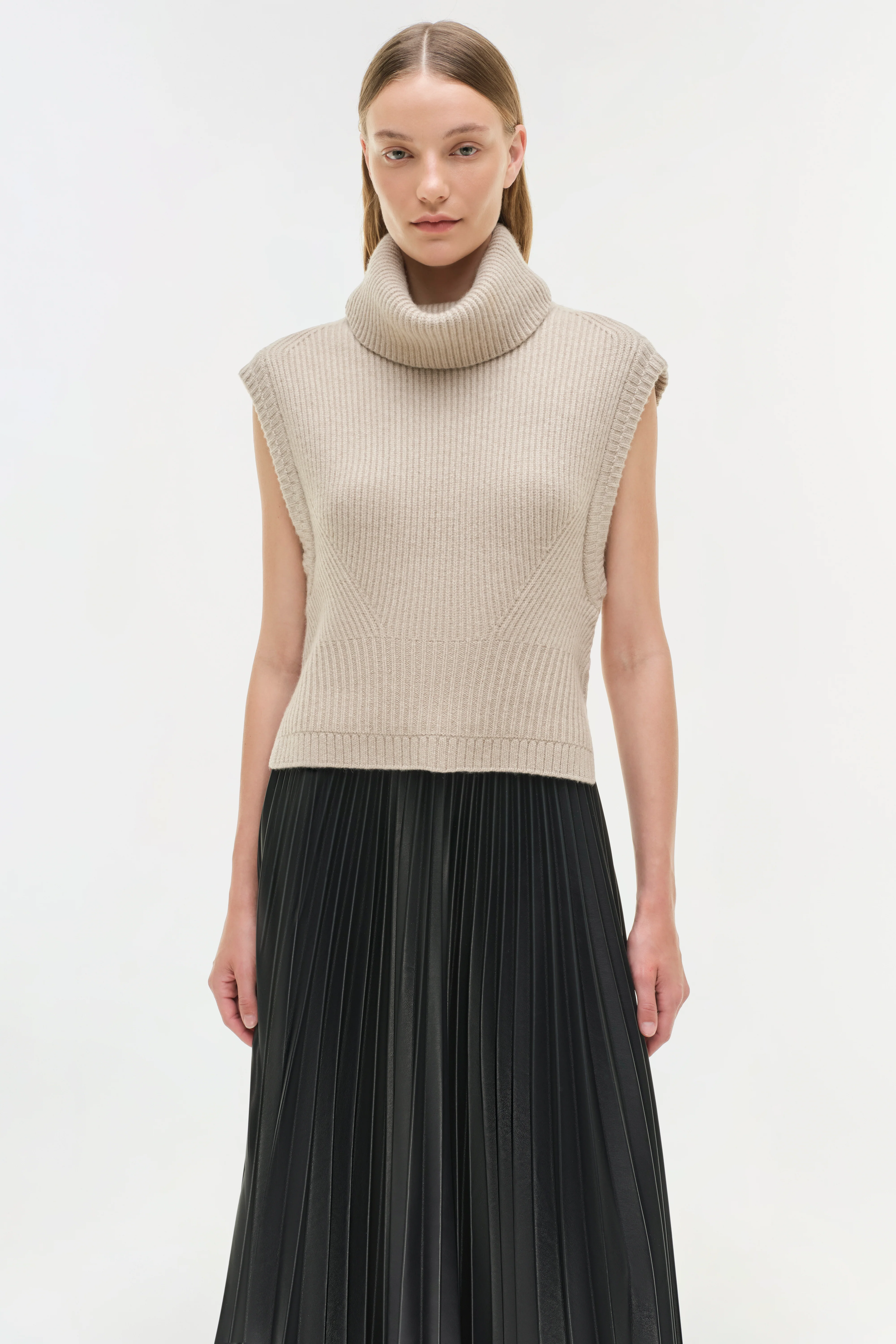 Kezia Vegan Leather Midi Skirt - Image 3