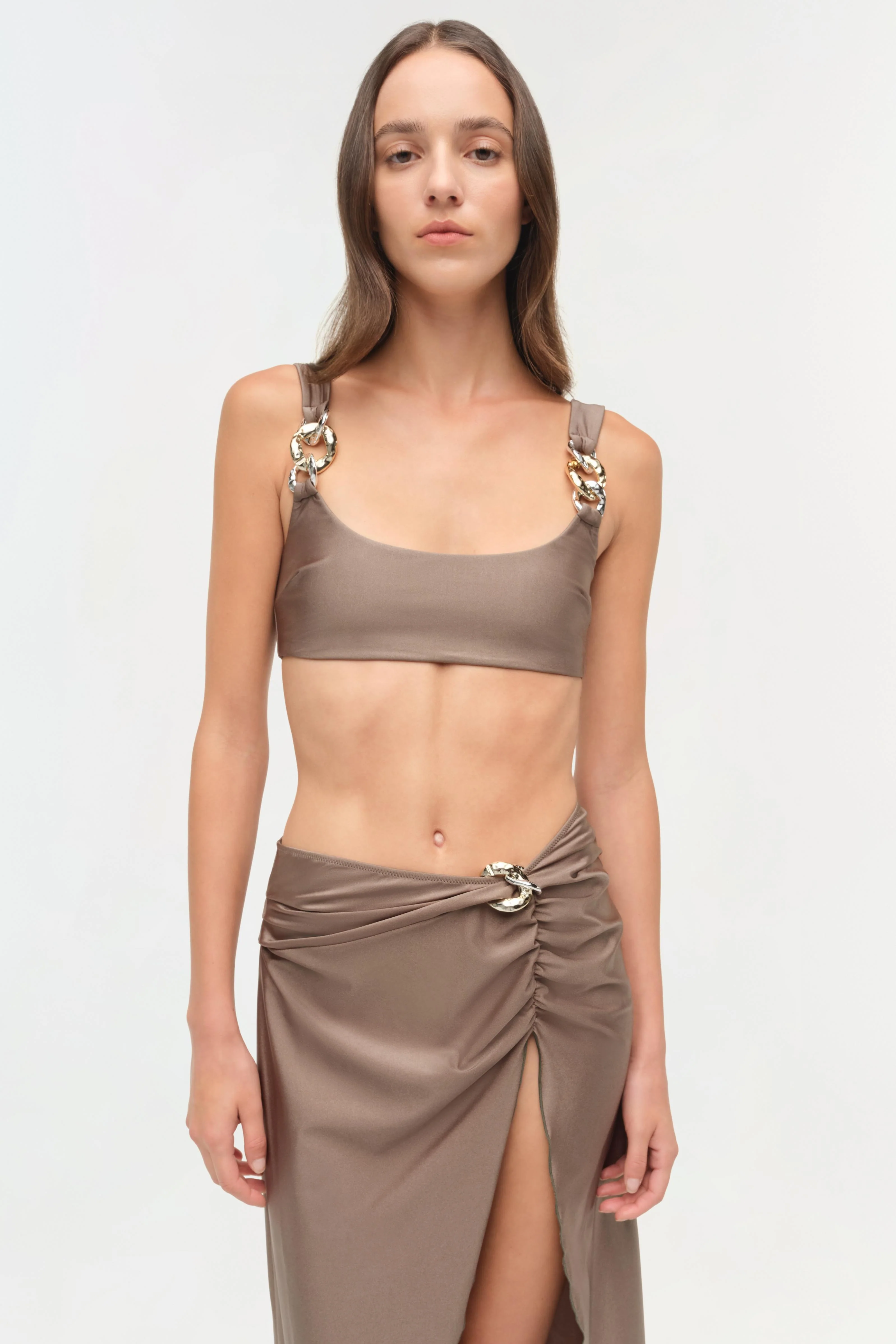 Kora Satin Wrap Midi Skirt - Image 3