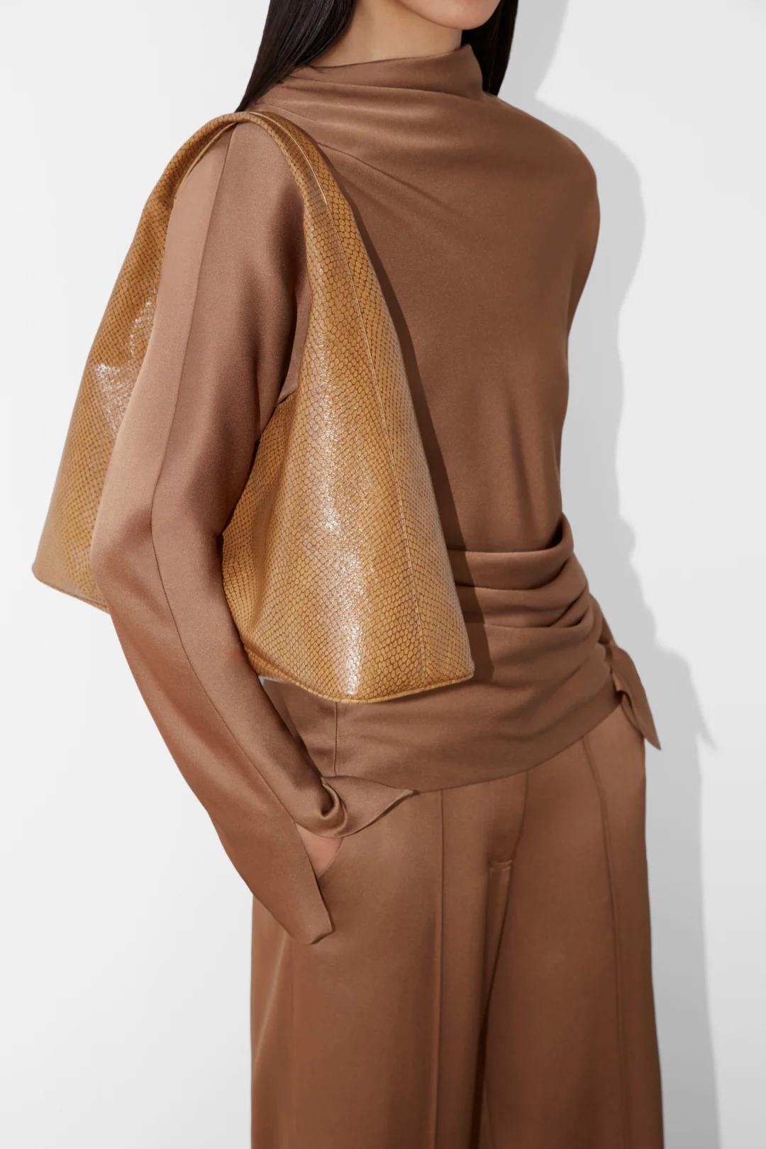 Victoria Draped Satin Top - Image 2
