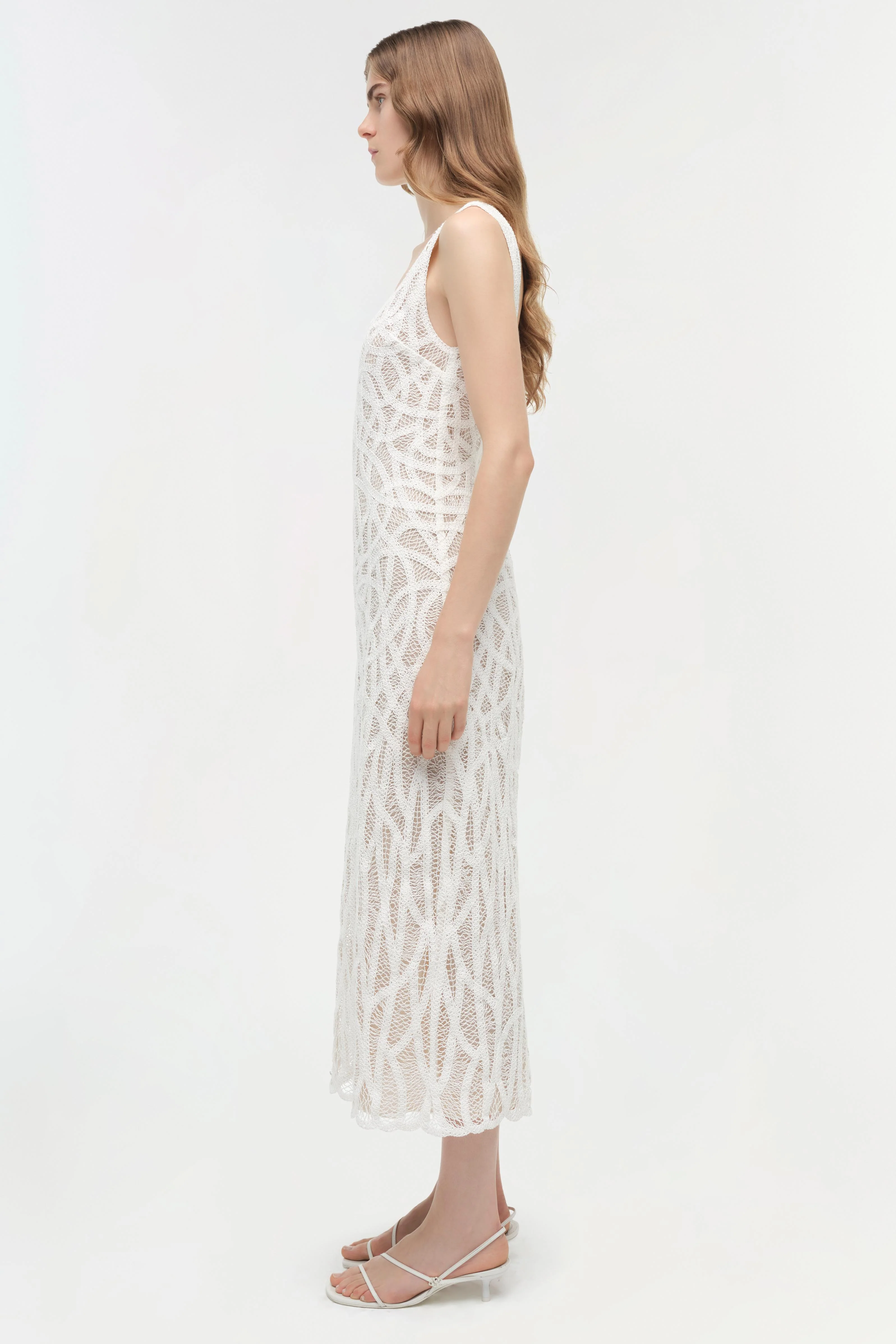 Leonora Macrame Midi Dress - Image 4