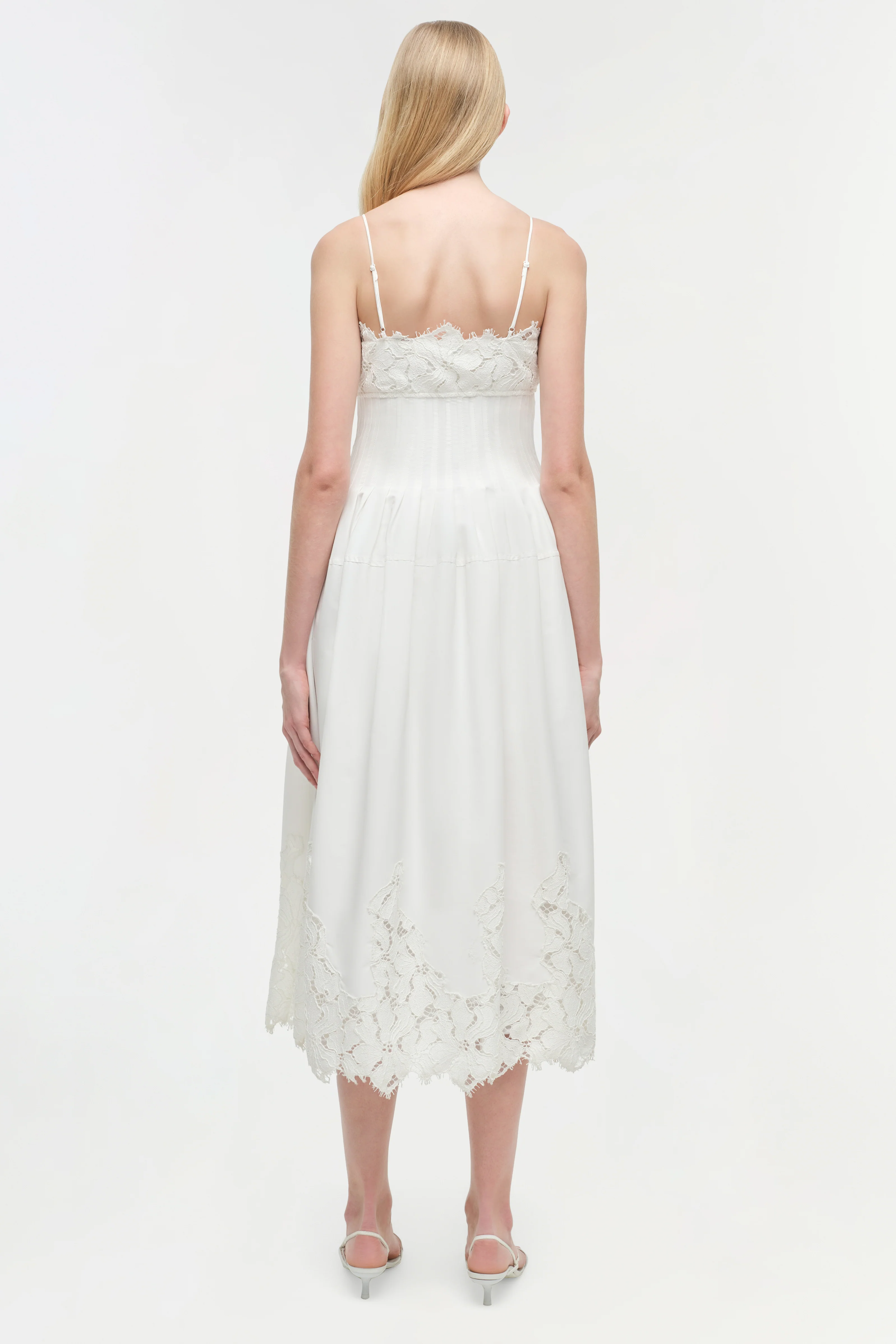 Lilianna Cotton Lace Midi Dress - Image 5