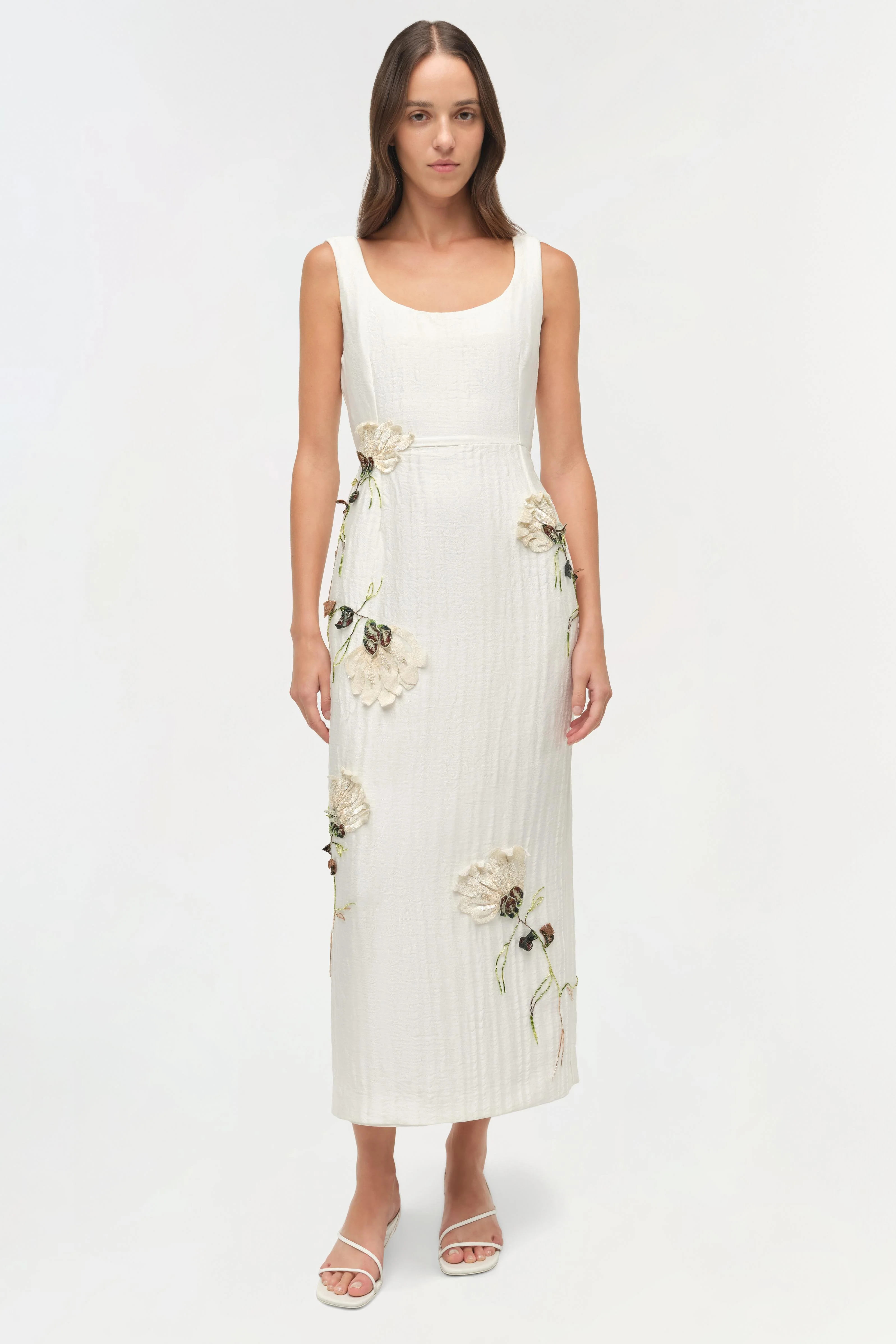 Lilibeth Floral Jacquard Midi Dress - Image 2