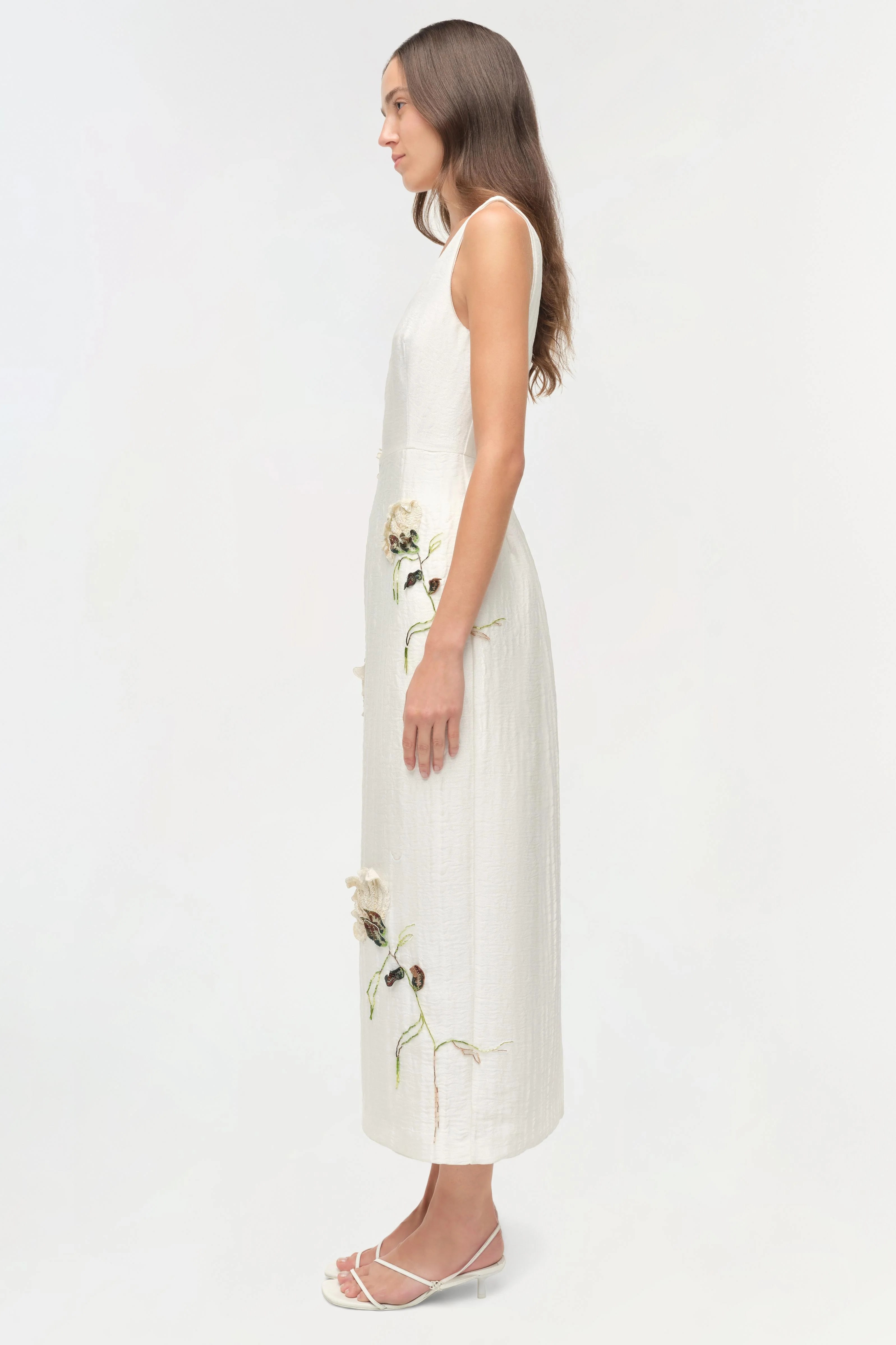 Lilibeth Floral Jacquard Midi Dress - Image 4