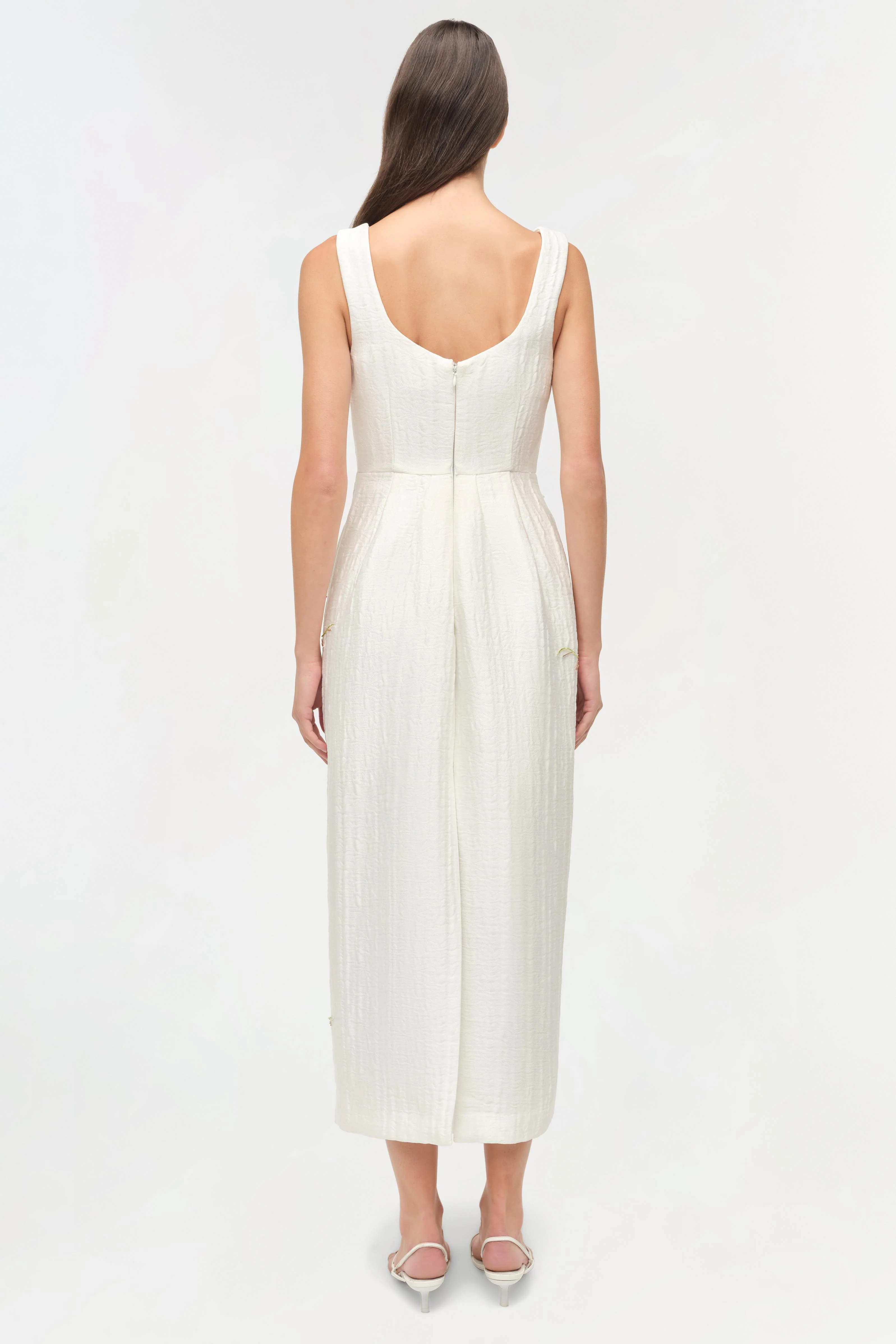 Lilibeth Floral Jacquard Midi Dress - Image 5