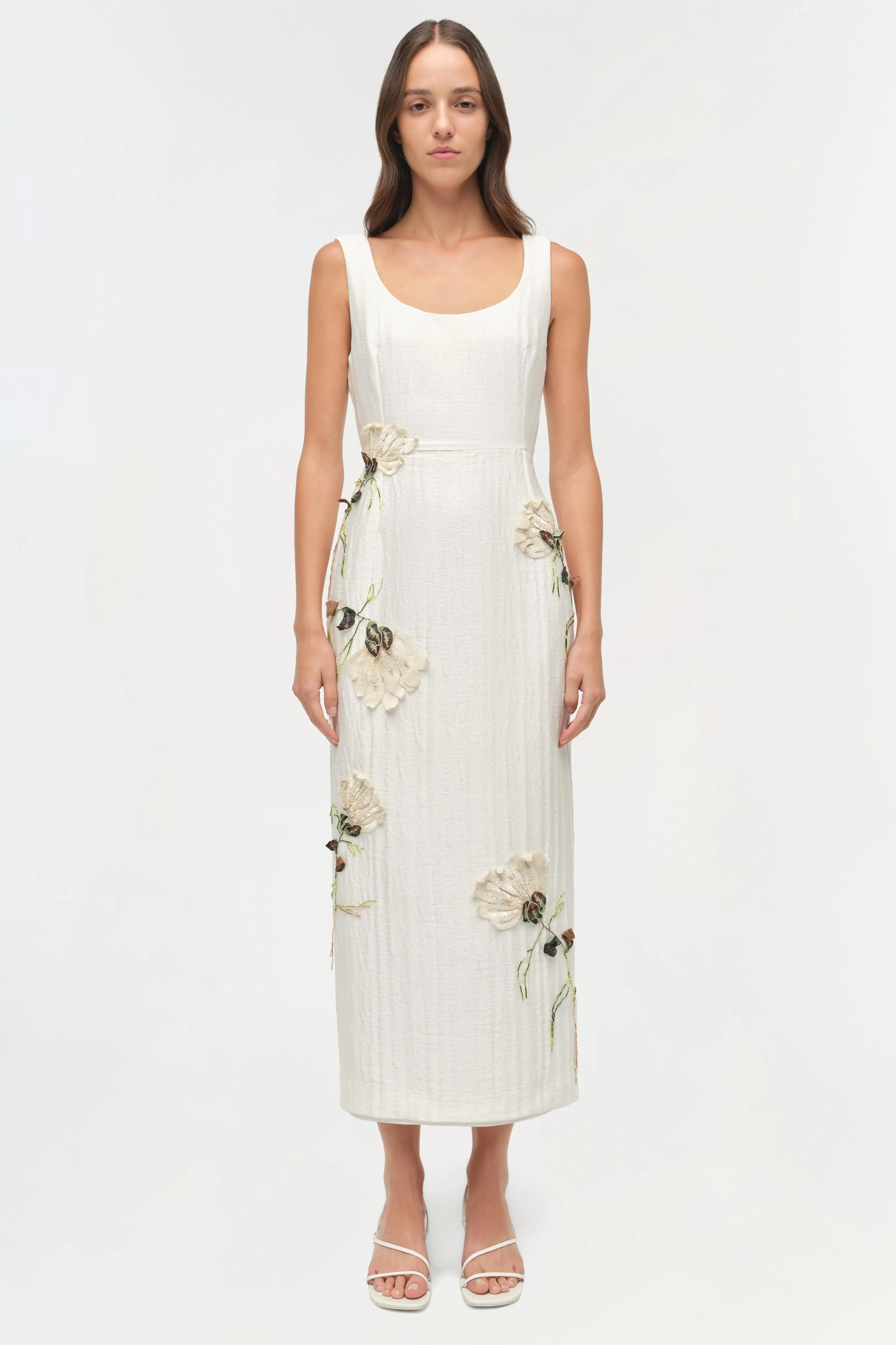 Lilibeth Floral Jacquard Midi Dress - Image 6