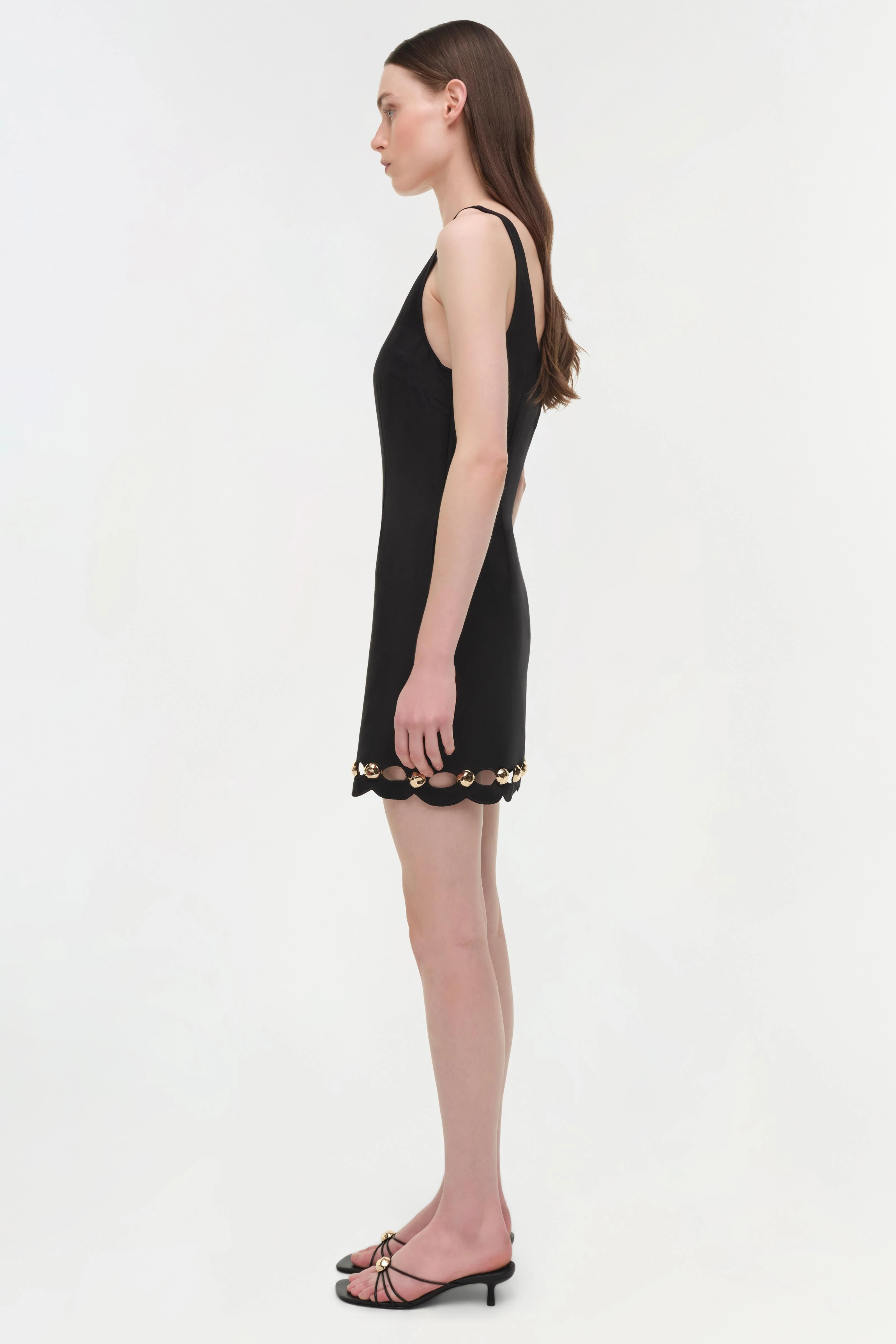 Lindley Studded Linen Midi Dress - Image 4