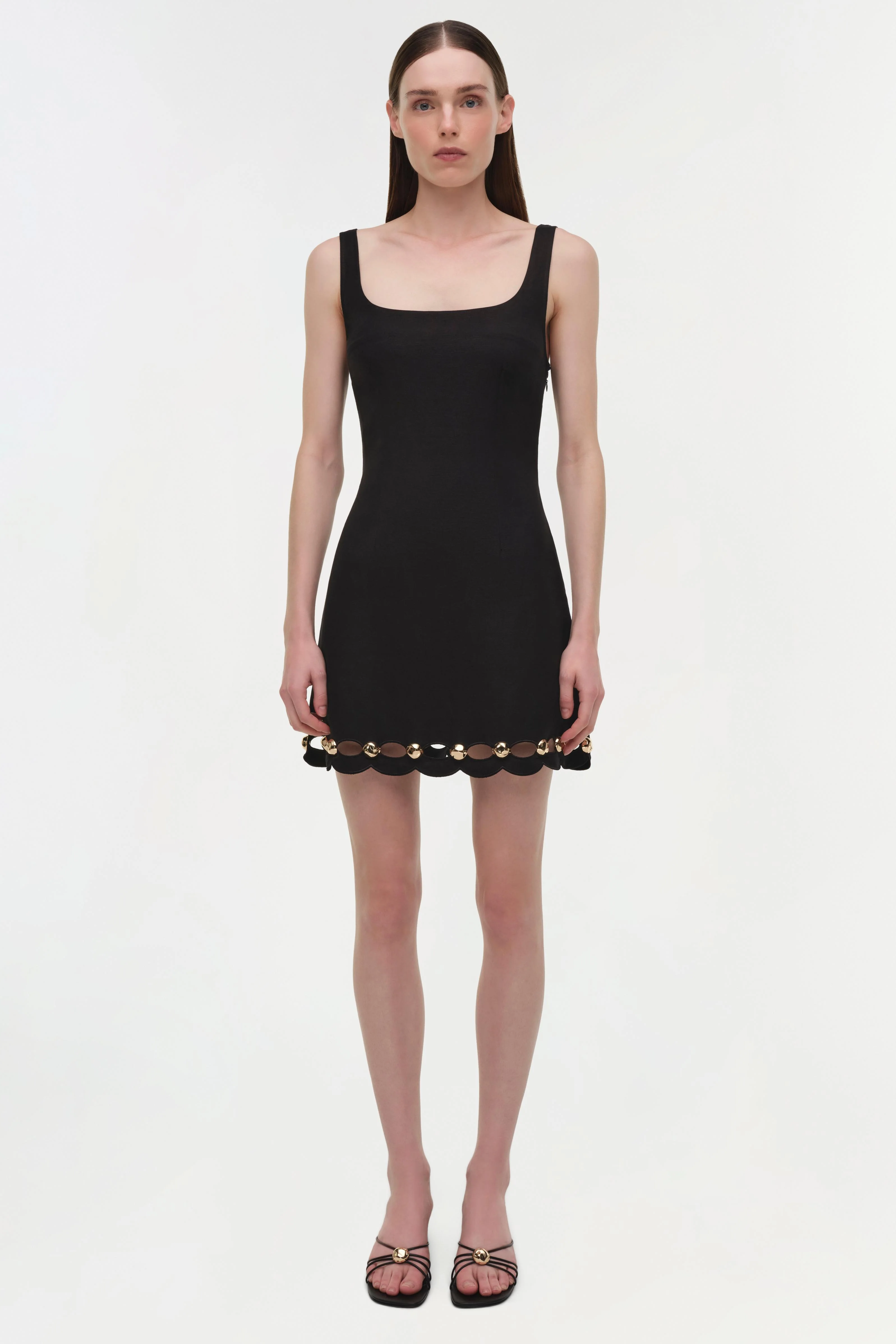 Lindley Studded Linen Midi Dress - Image 6