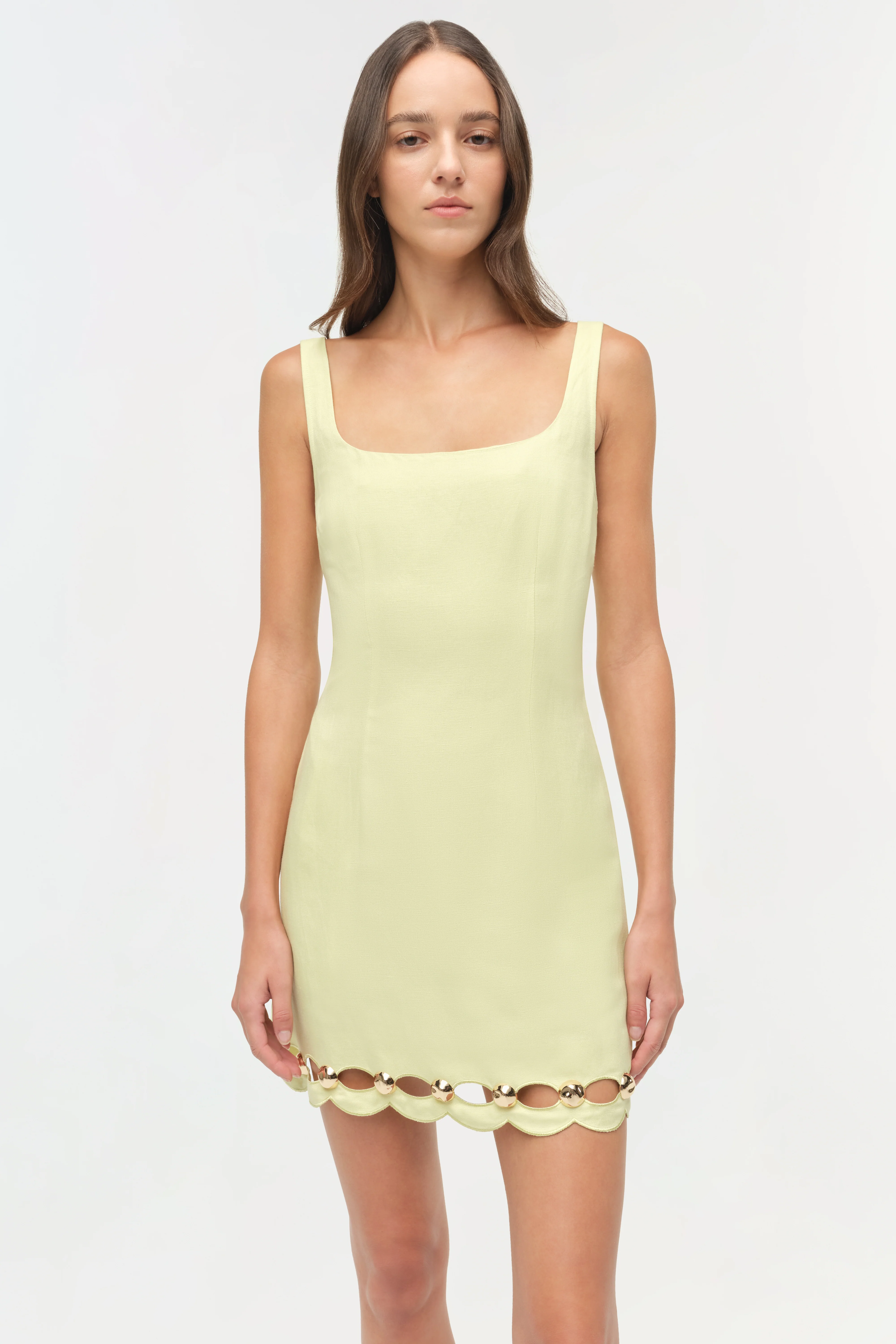 Lindley Studded Linen Midi Dress - Image 3