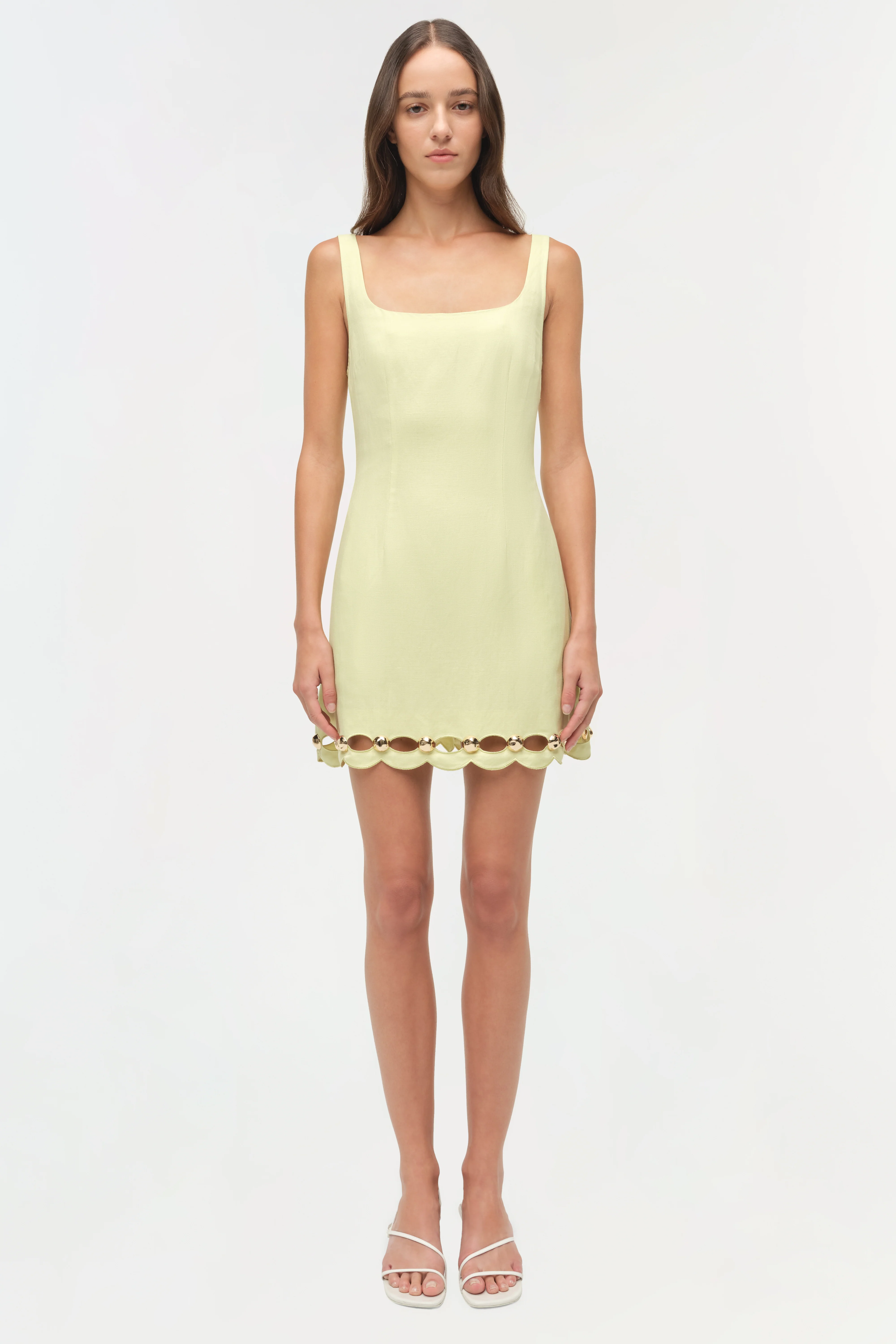 Lindley Studded Linen Midi Dress - Image 6