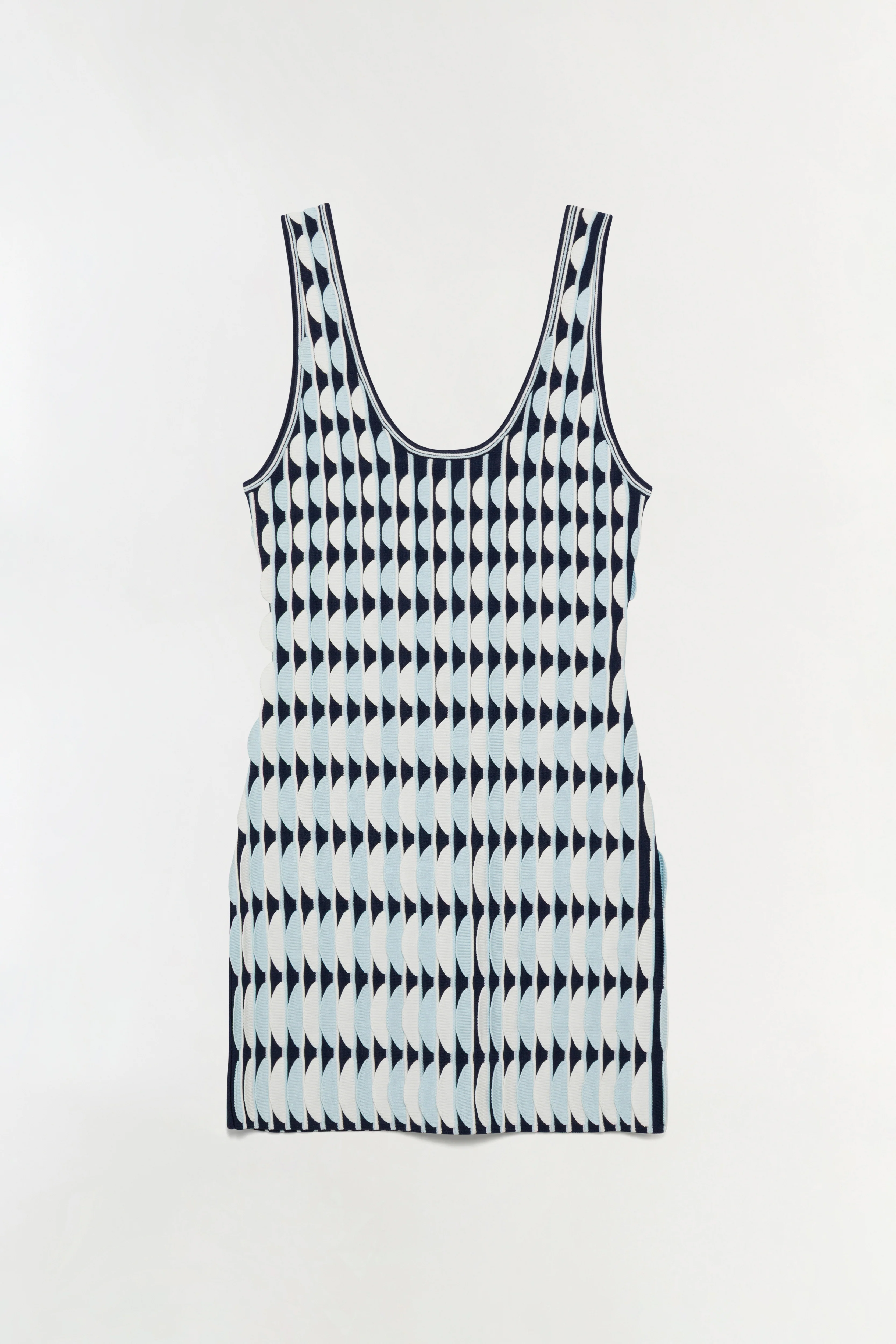 Lorien Scalloped Knit Mini Dress